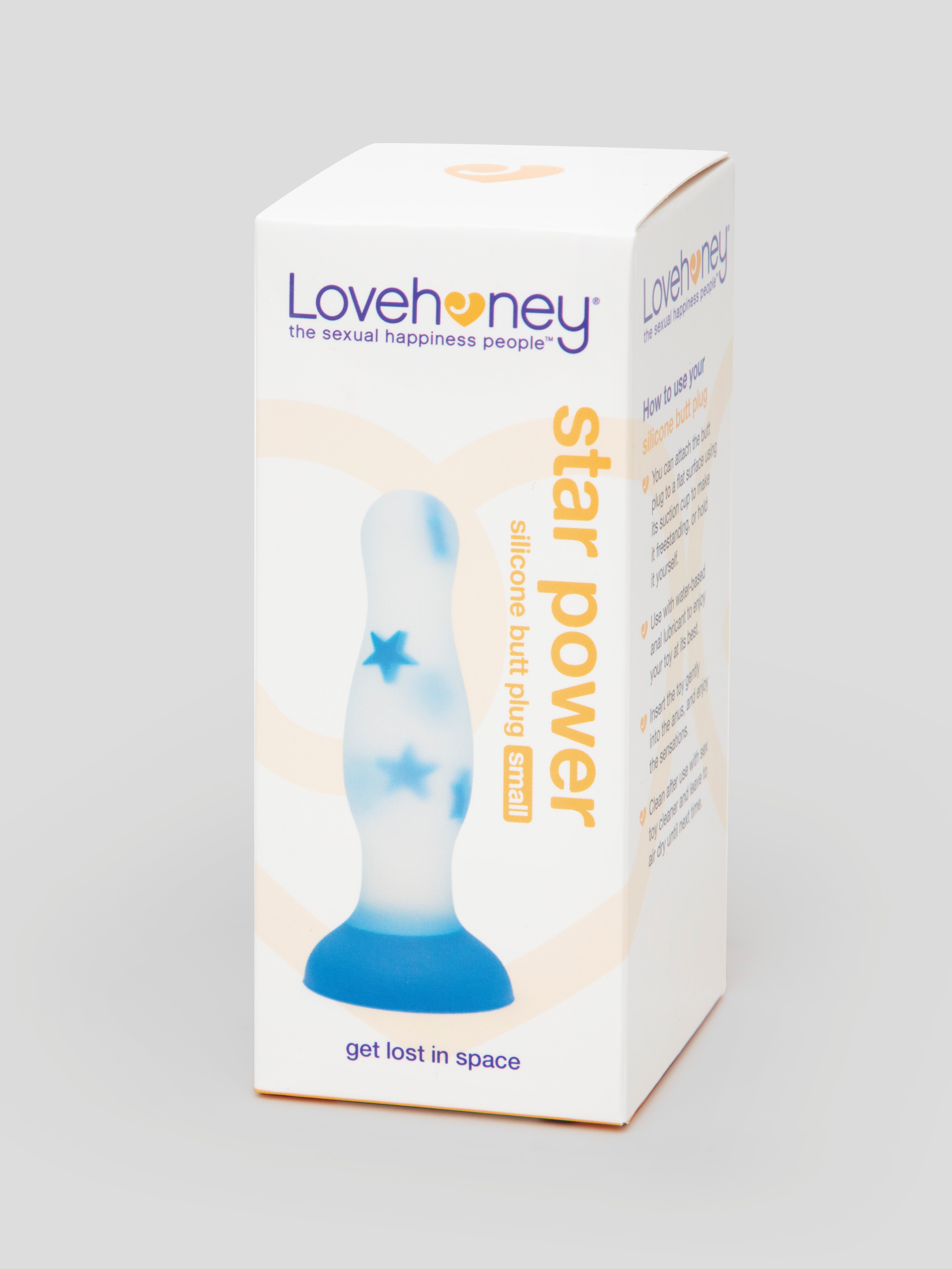 Lovehoney Star Power Silicone Butt Plug, Blue, hi-res