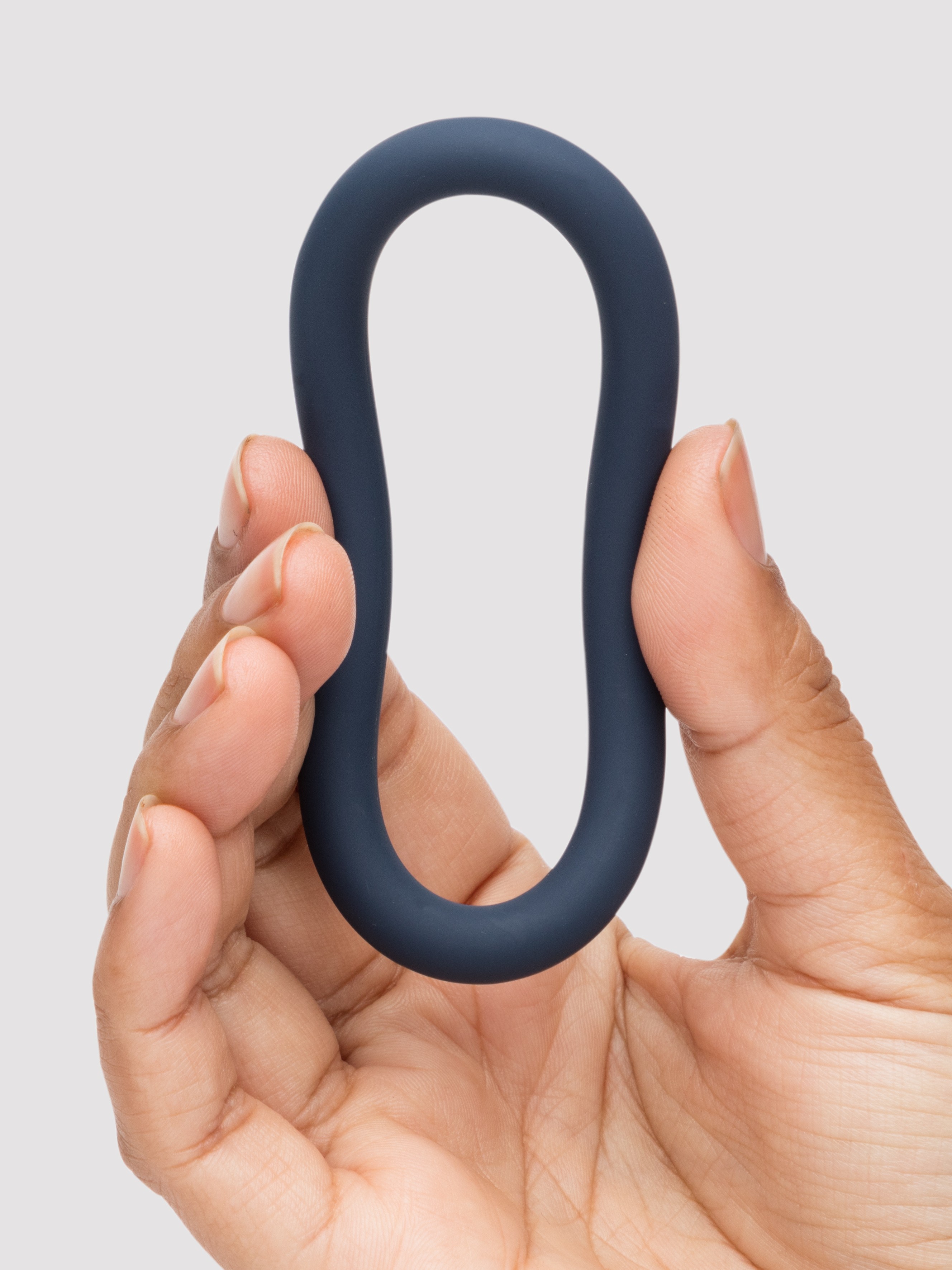 Lovehoney Silicone Cock Ring Set (5 Pack), Blue, hi-res