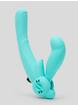 Lovehoney Double Delight Rechargeable Vibrating Strapless Strap-On, Green, hi-res