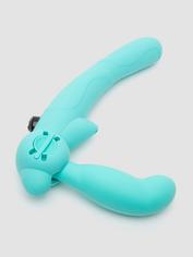 Lovehoney Double Delight Rechargeable Vibrating Strapless Strap-On, Green, hi-res