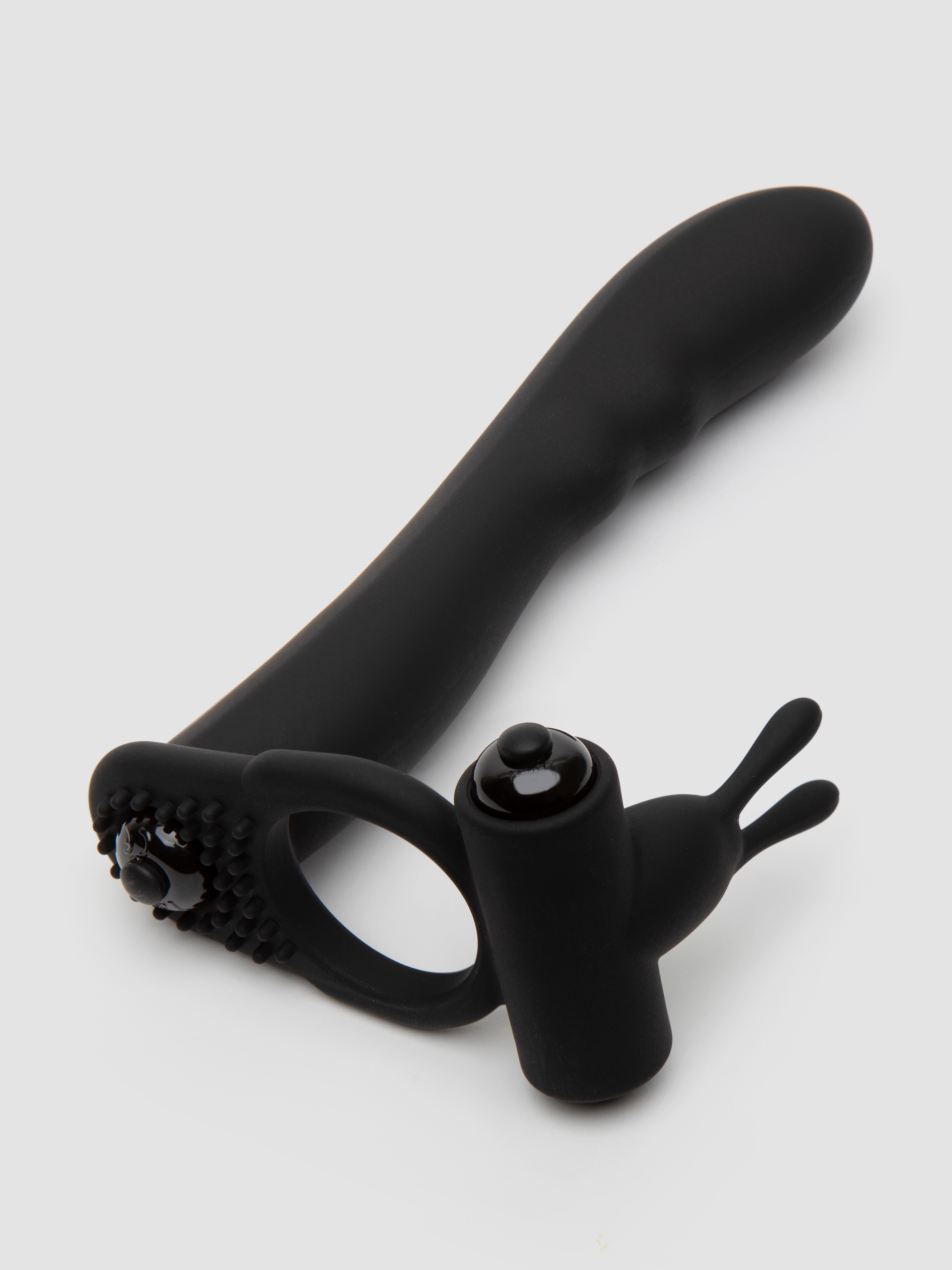 Lovehoney Double Penetration Vibrating Strap-On, Black, hi-res