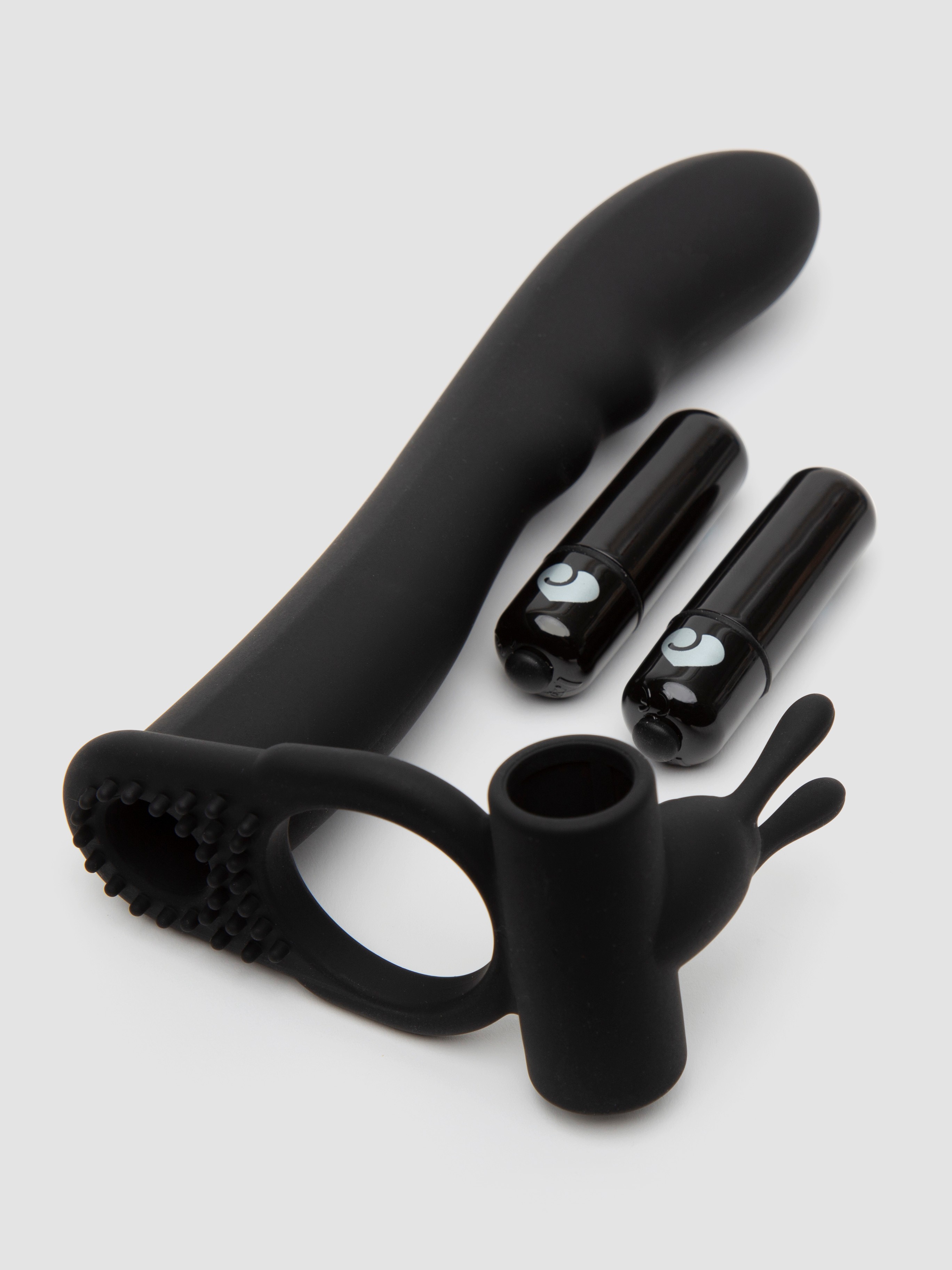 Lovehoney Double Penetration Vibrating Strap-On, Black, hi-res
