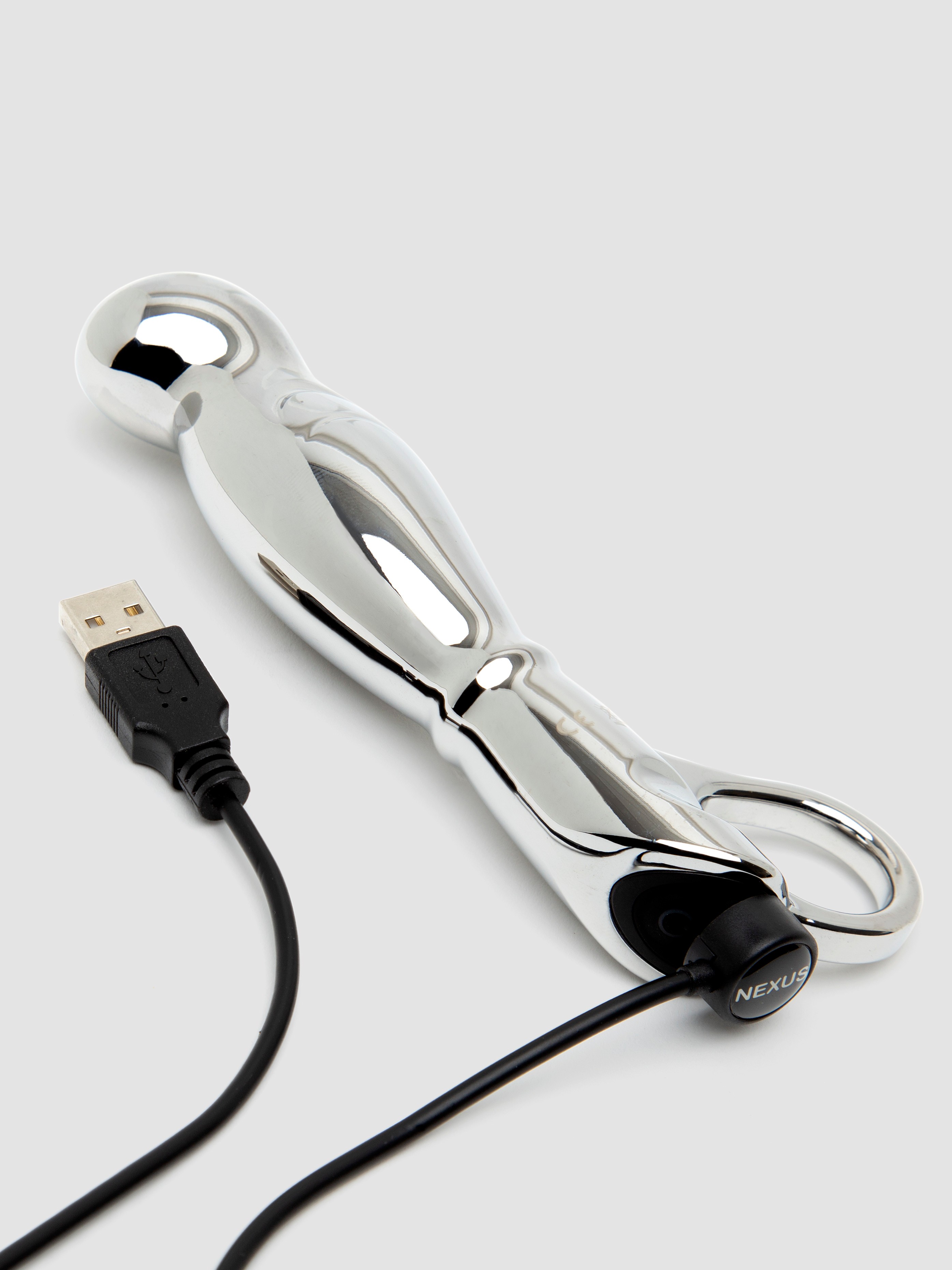 Nexus Fortis Metal Vibrating Prostate Massager, Silver, hi-res