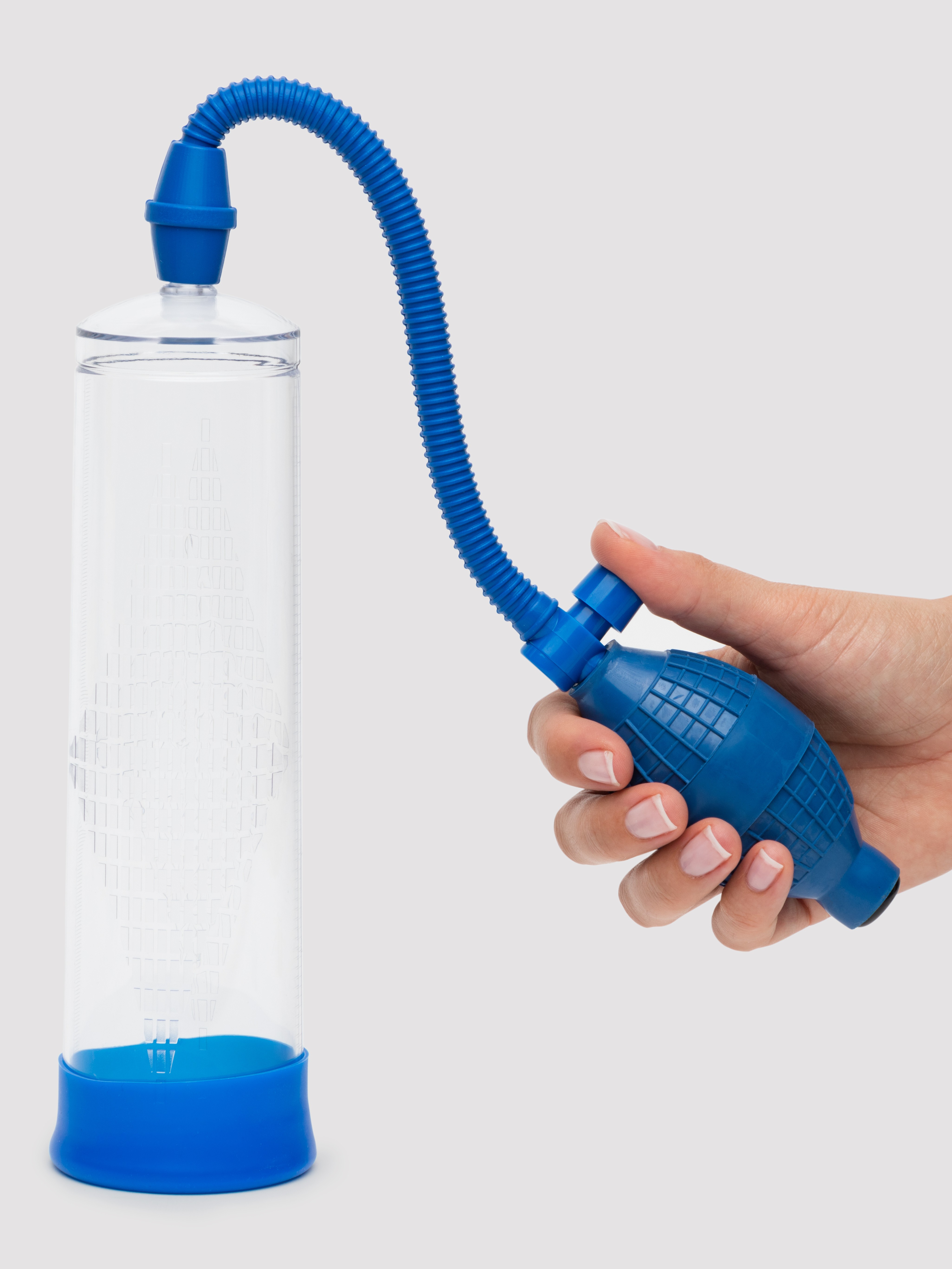 Lovehoney Power Tower Penis Pump Set 8.5 Inches, Blue, hi-res