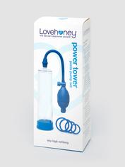 Lovehoney Power Tower Penis Pump Set 8.5 Inches, Blue, hi-res