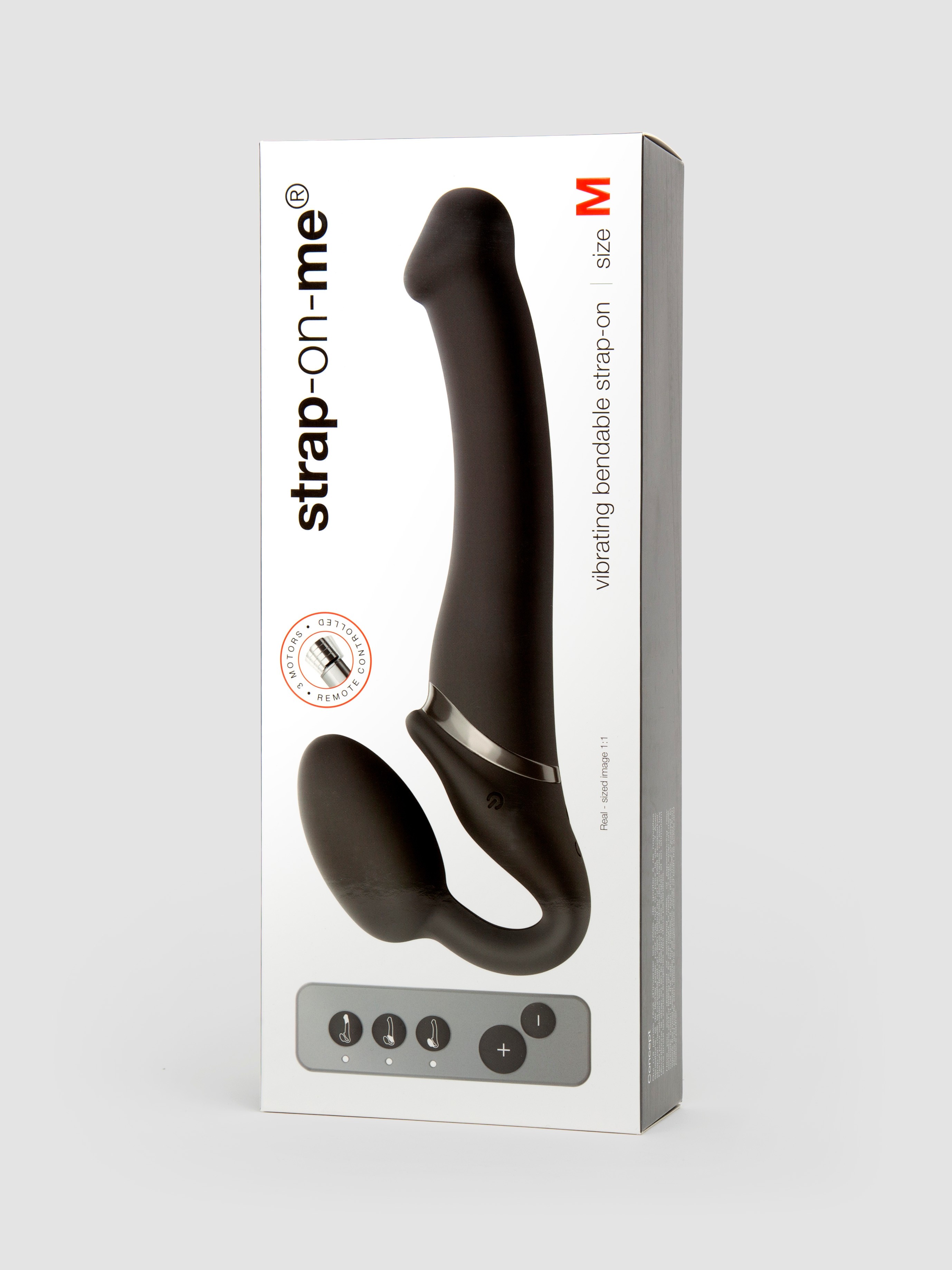 Strap-On-Me Remote Control Vibrating Strapless Strap-On, Black, hi-res
