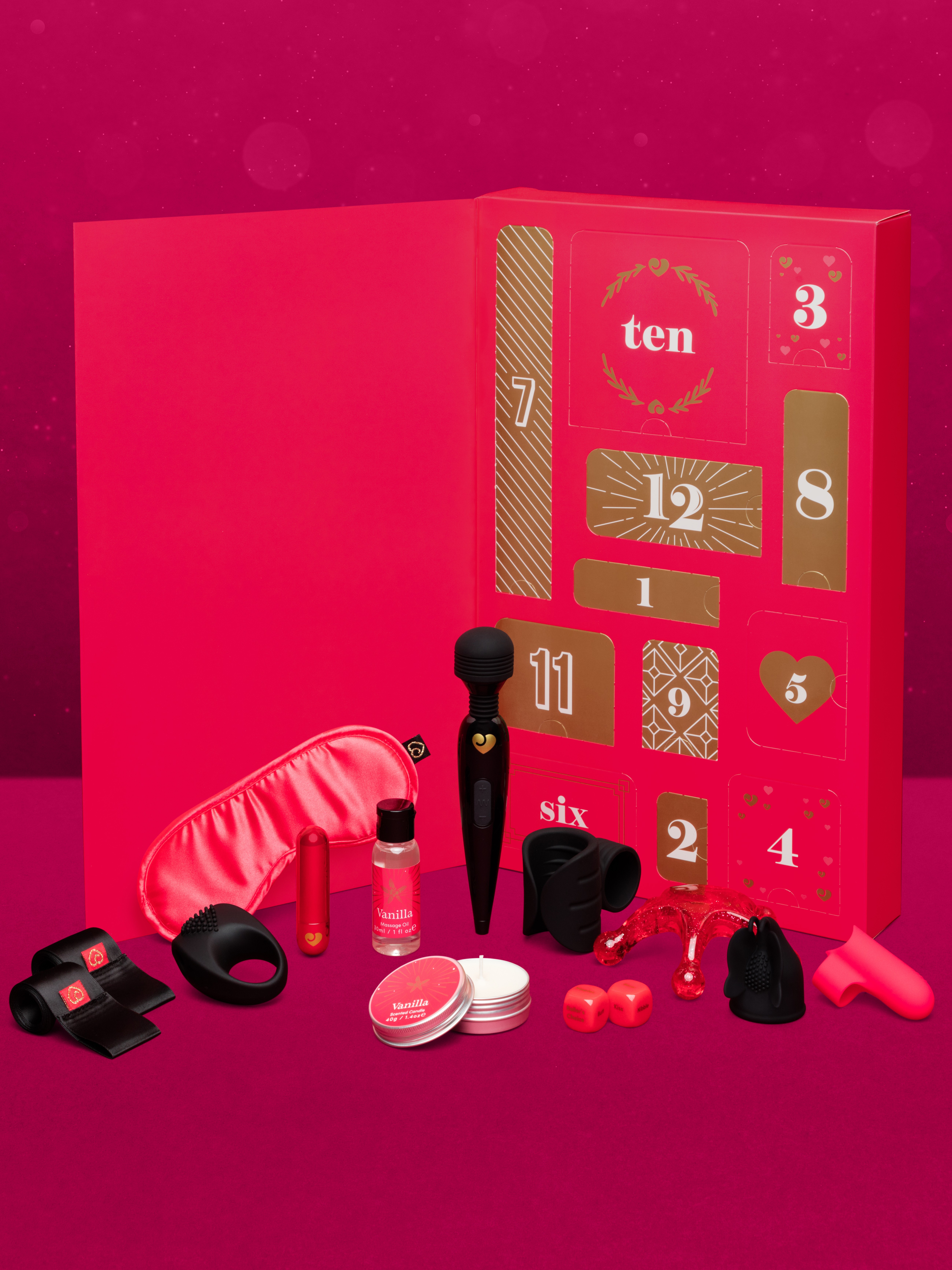 Lovehoney Sweet Seduction Couple's Gift Set (12 Piece), Red, hi-res
