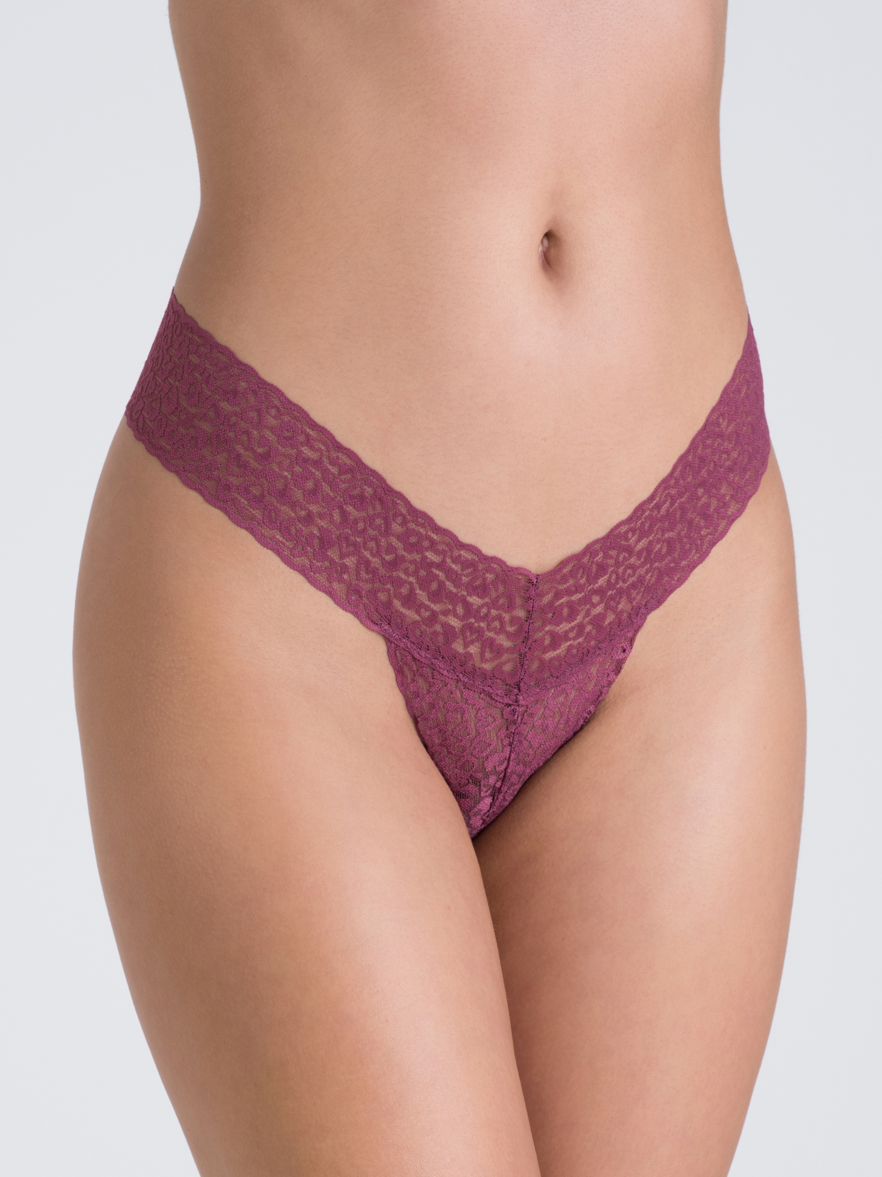 Lovehoney Wild Thing Leopard Lace Thong Set (3 Count), Red, hi-res