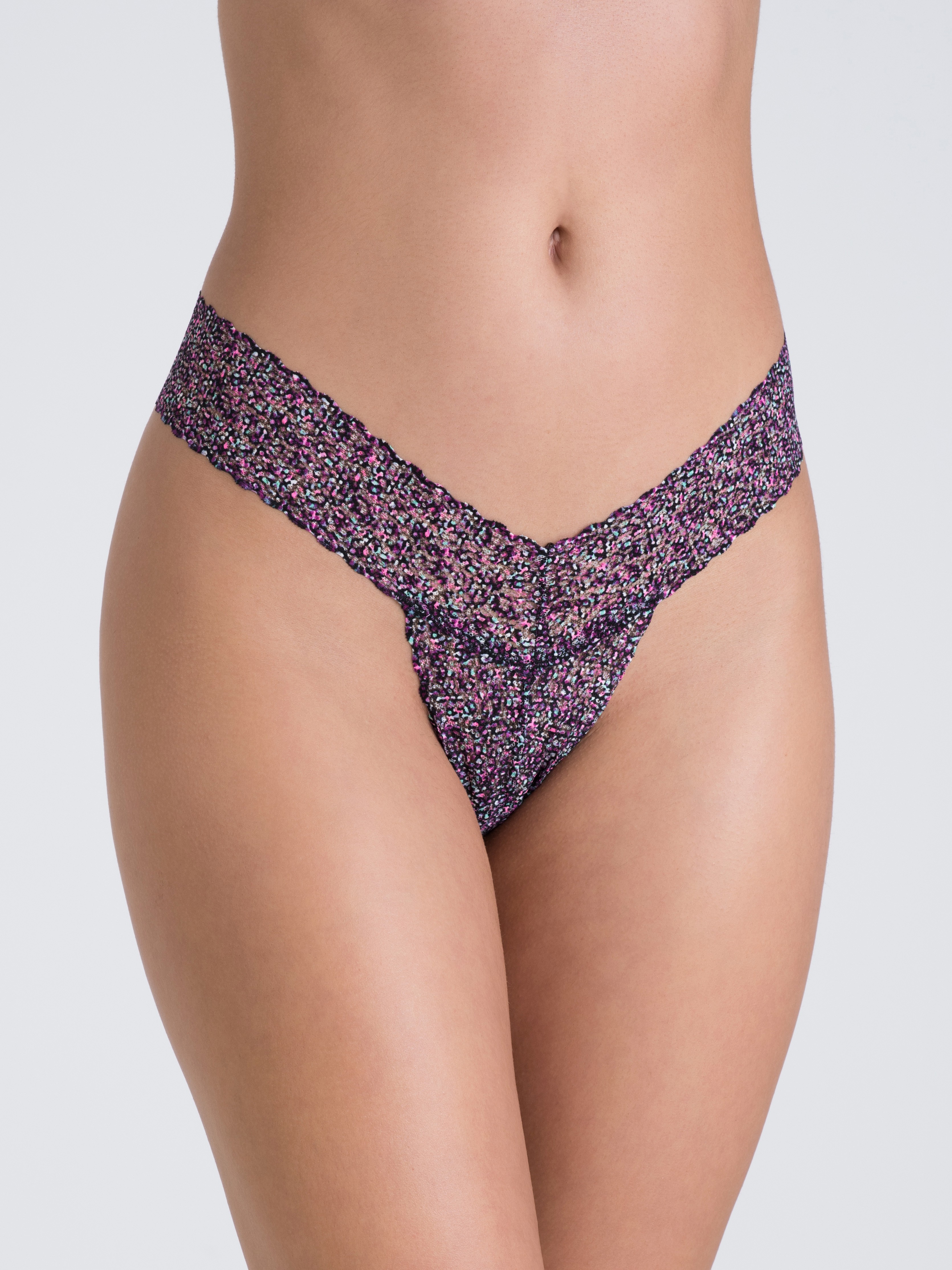 Lovehoney Wild Thing Leopard Lace Thong Set (3 Pack), Green, hi-res