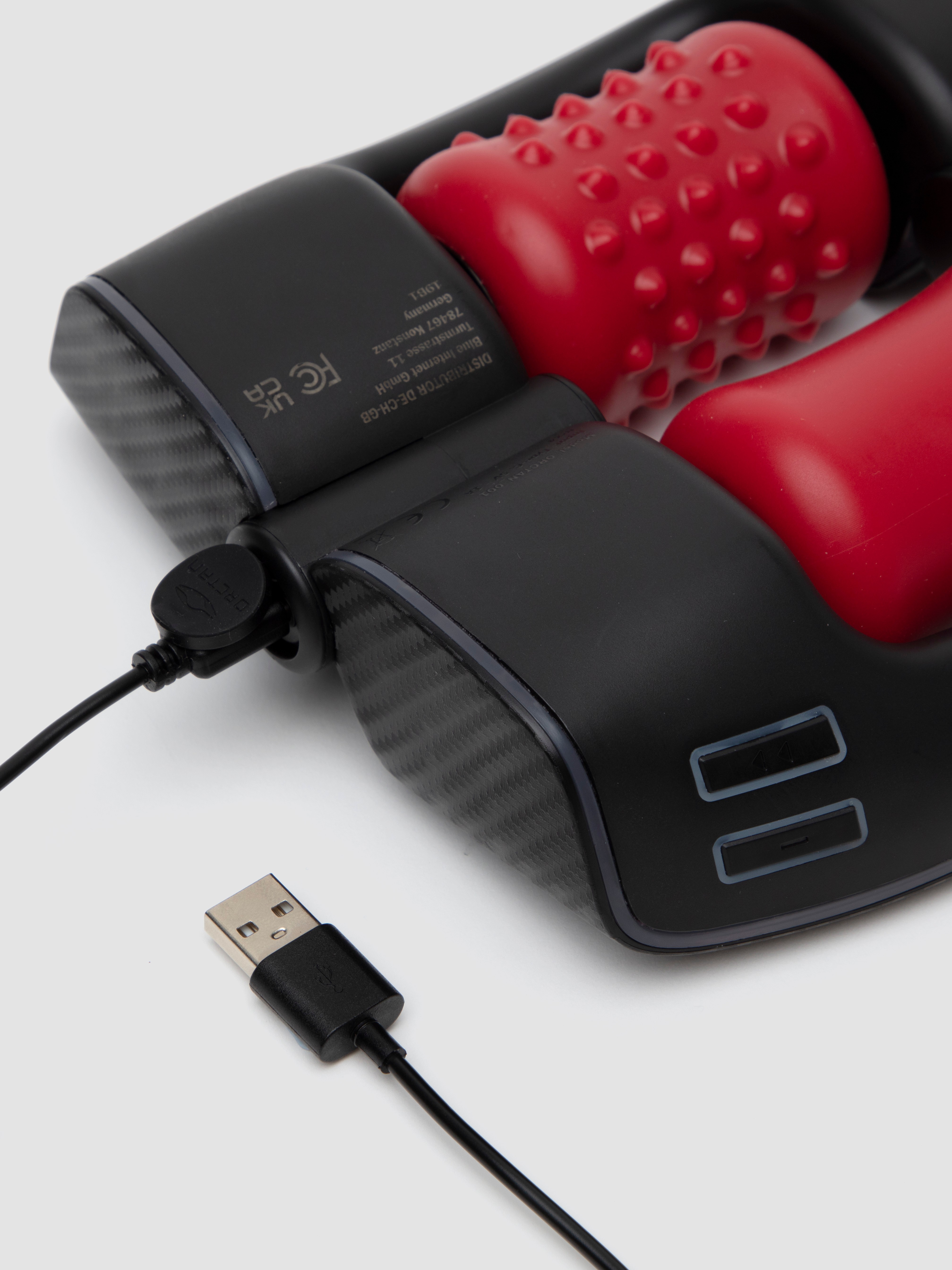 Orctan Rechargeable Silicone Roller Male Masturbator  , Black, hi-res