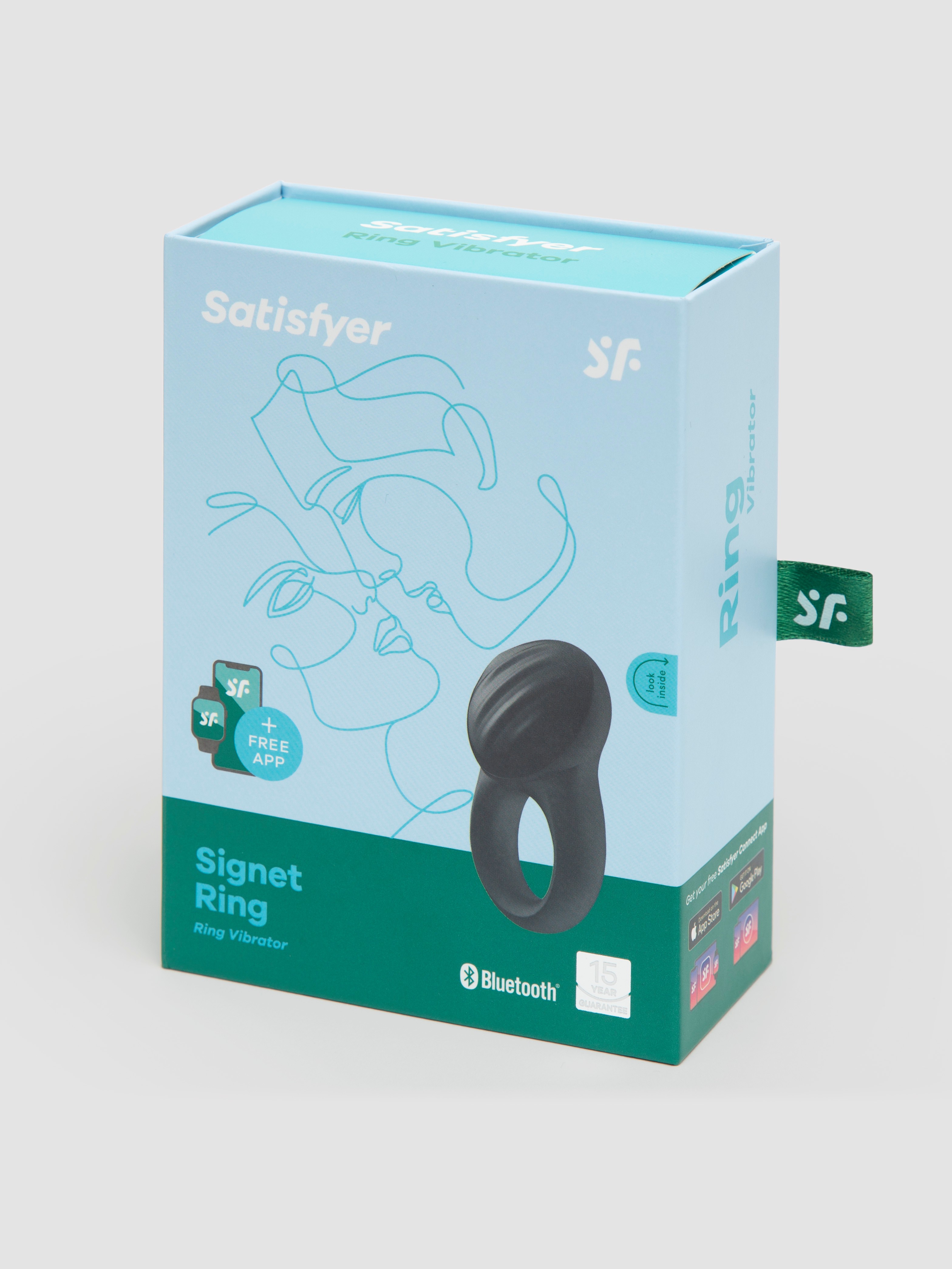 Satisfyer Signet App Controlled Vibrating Cock Ring, Black, hi-res