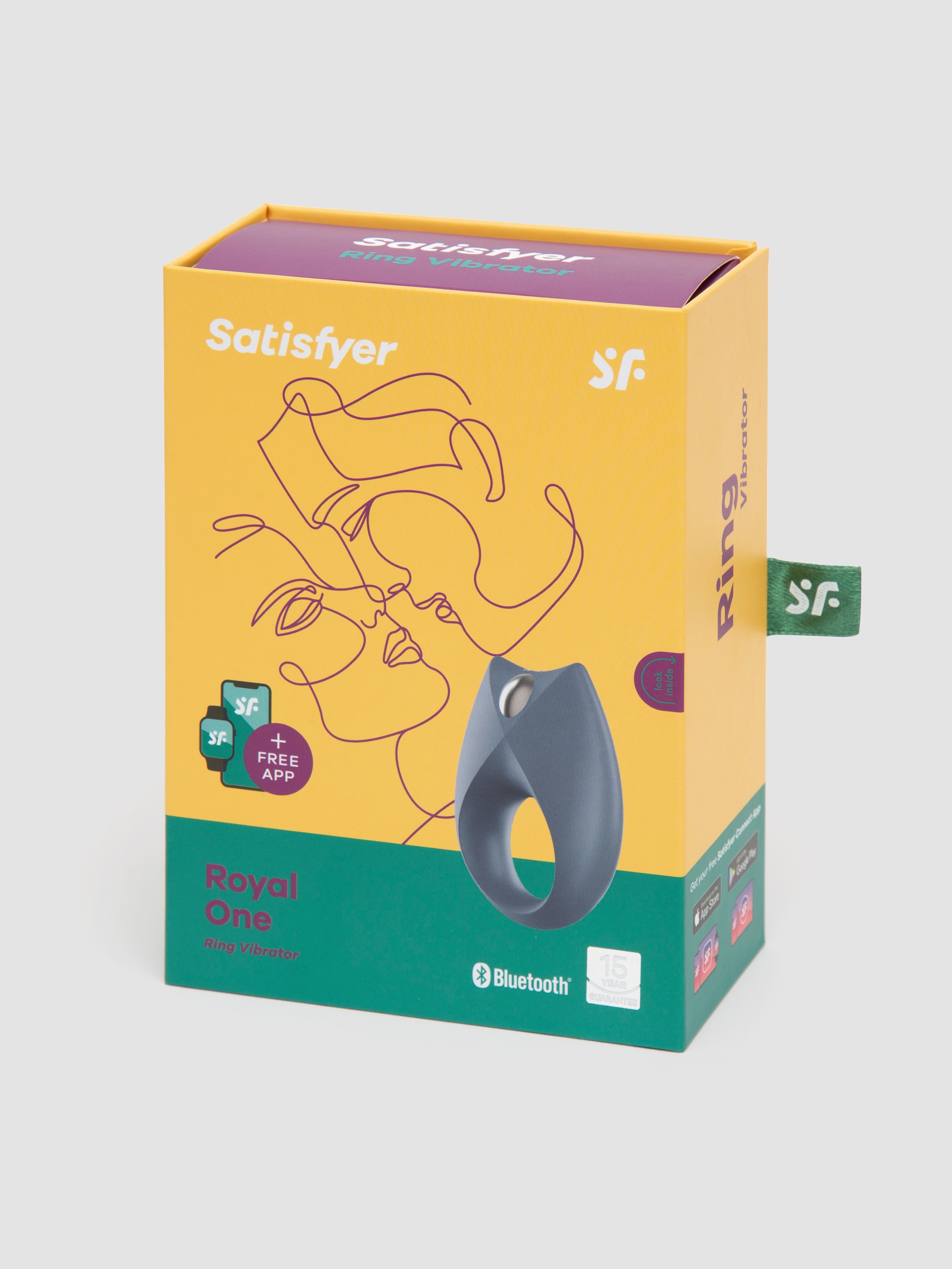 Satisfyer Royal One App Controlled Rechargeable Vibrating Cock Ring, Black, hi-res