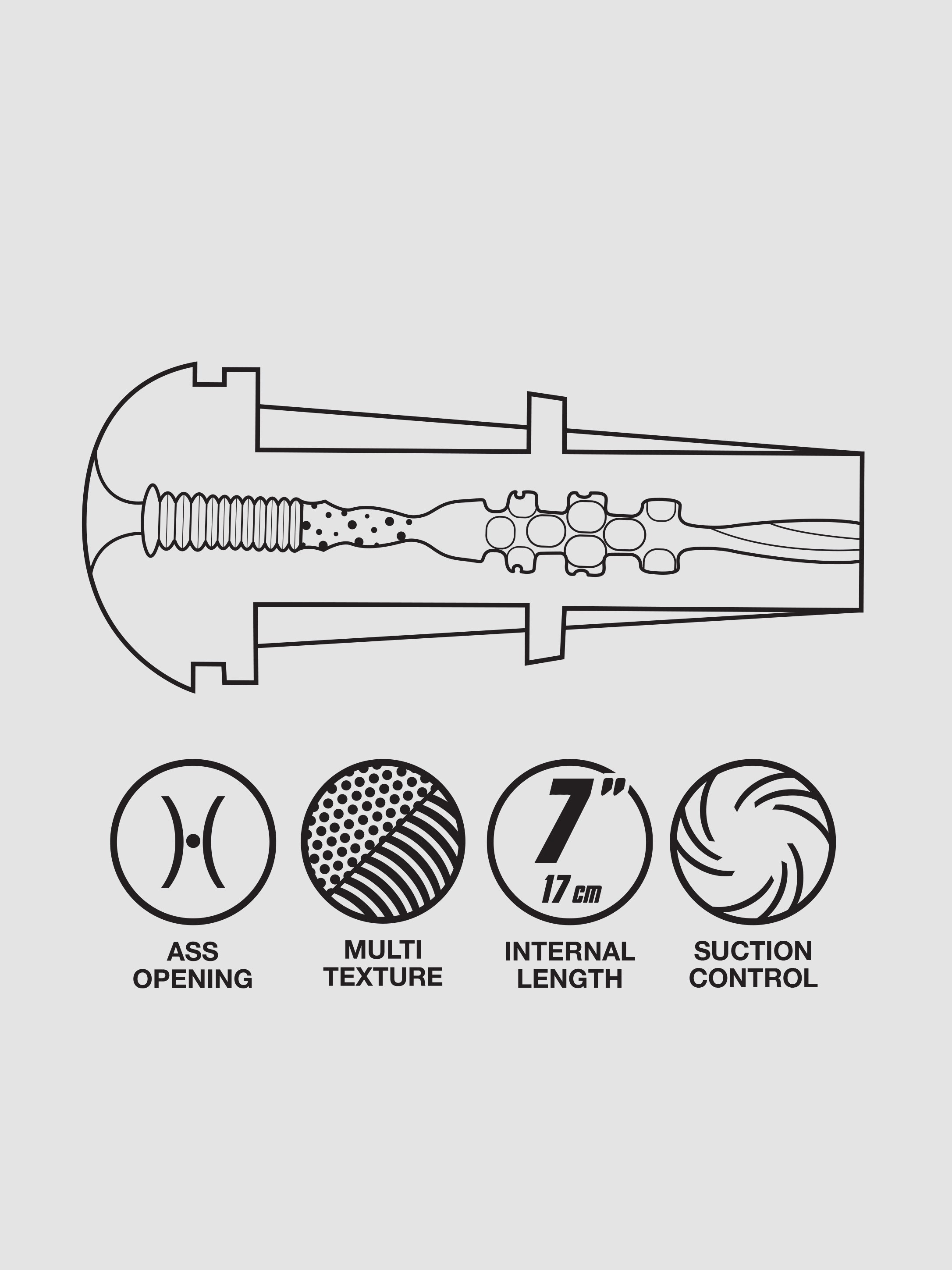 THRUST Pro Ultra Briony Ribbed and Dotted Ass Cup, Flesh Pink, hi-res