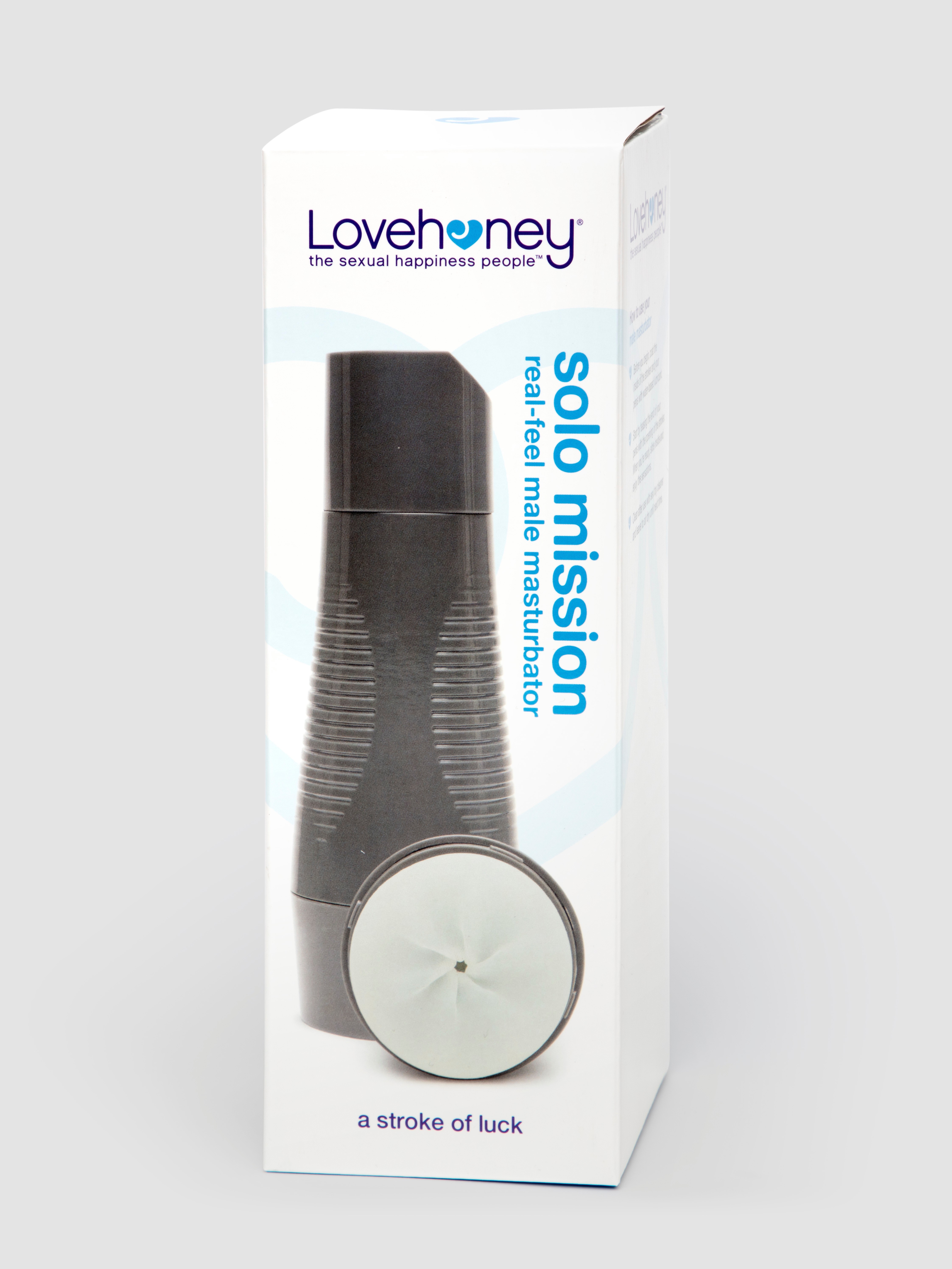 Lovehoney Solo Mission Real-Feel Male Masturbator, Clear, hi-res