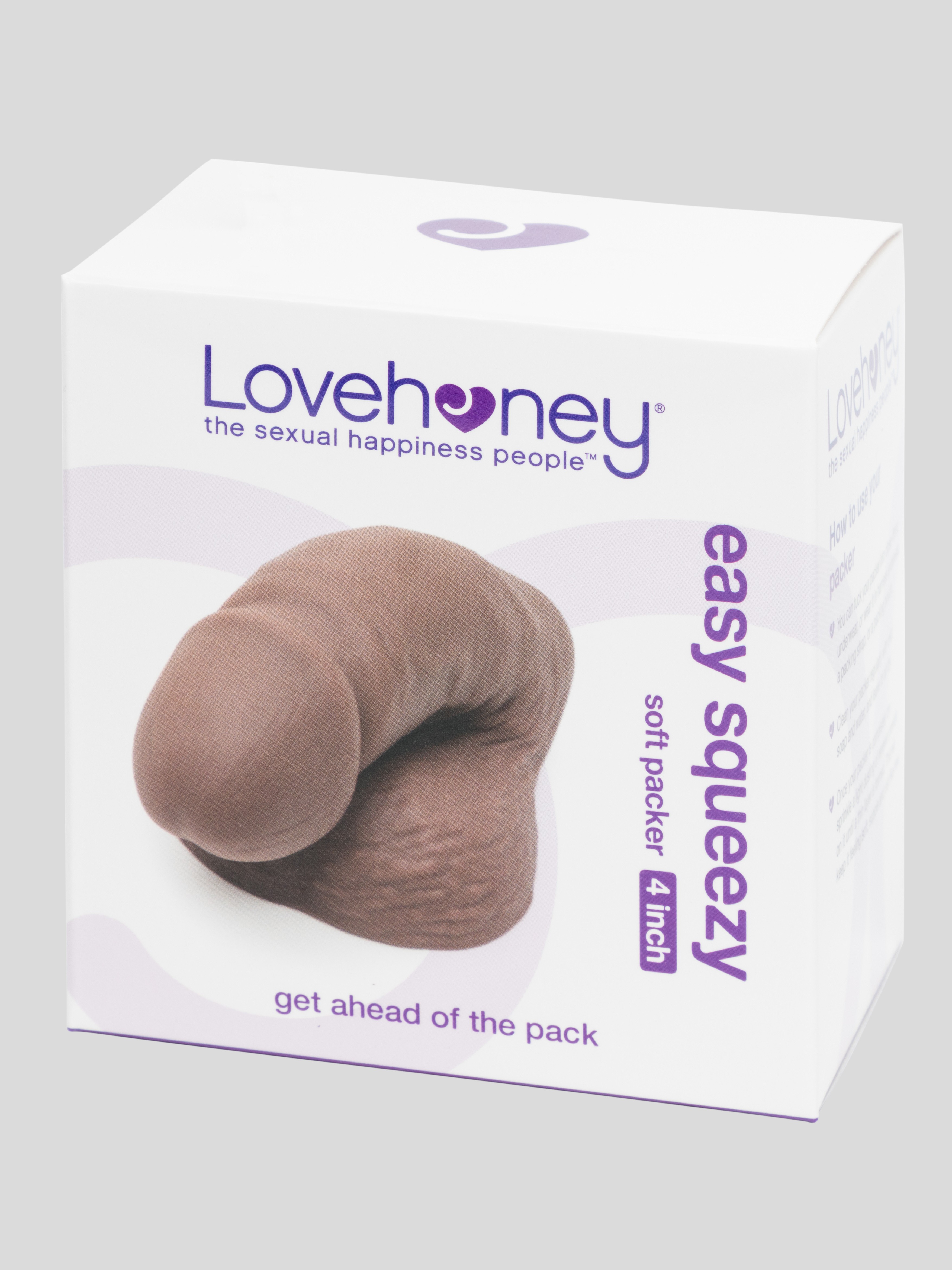 Lovehoney Easy Squeezy Soft Packer 4 Inch, Flesh Brown, hi-res