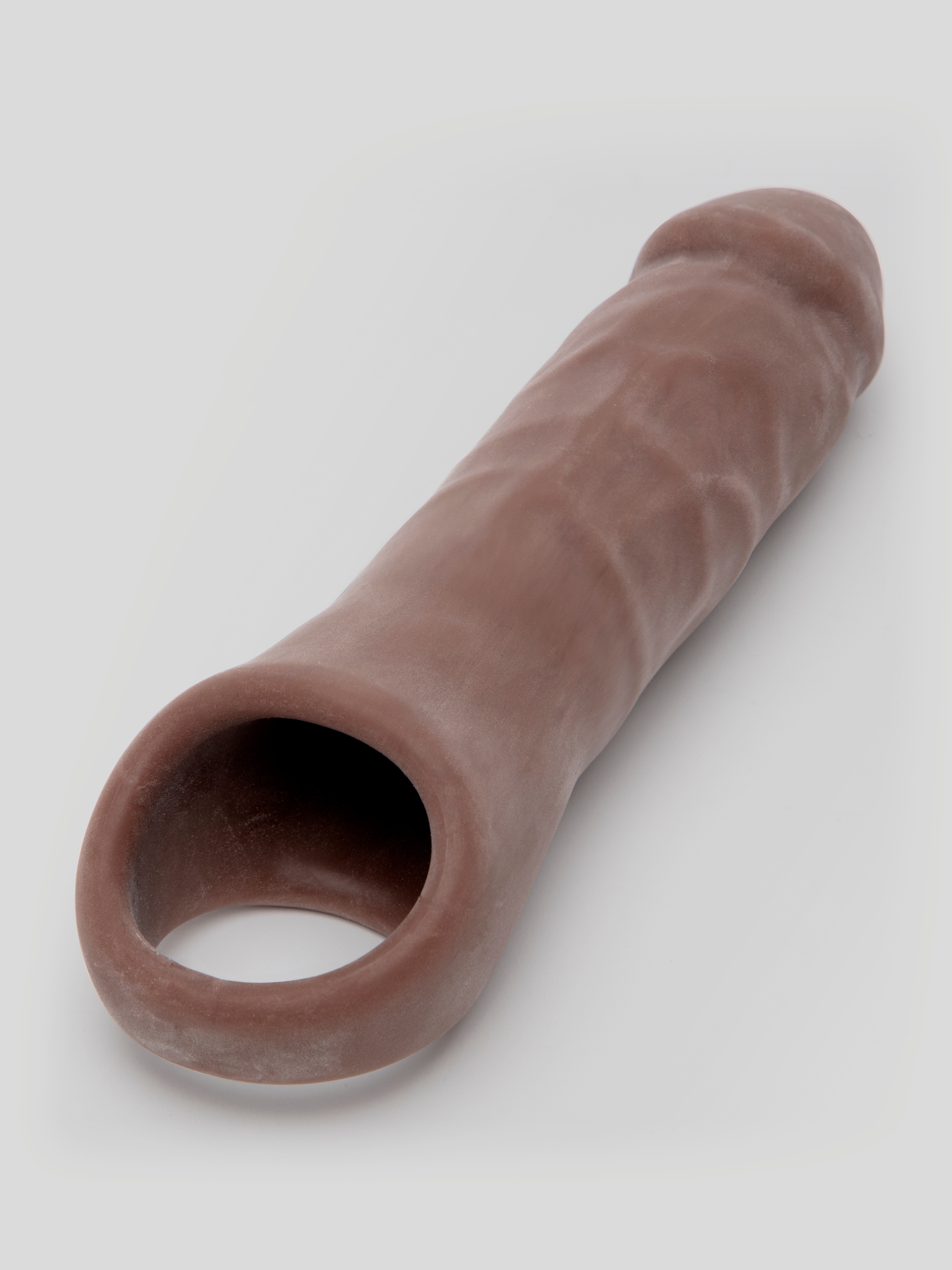 Lovehoney Mega Mighty 2 Extra Inches Penis Extender with Ball Loop Flesh Brown, Flesh Brown, hi-res