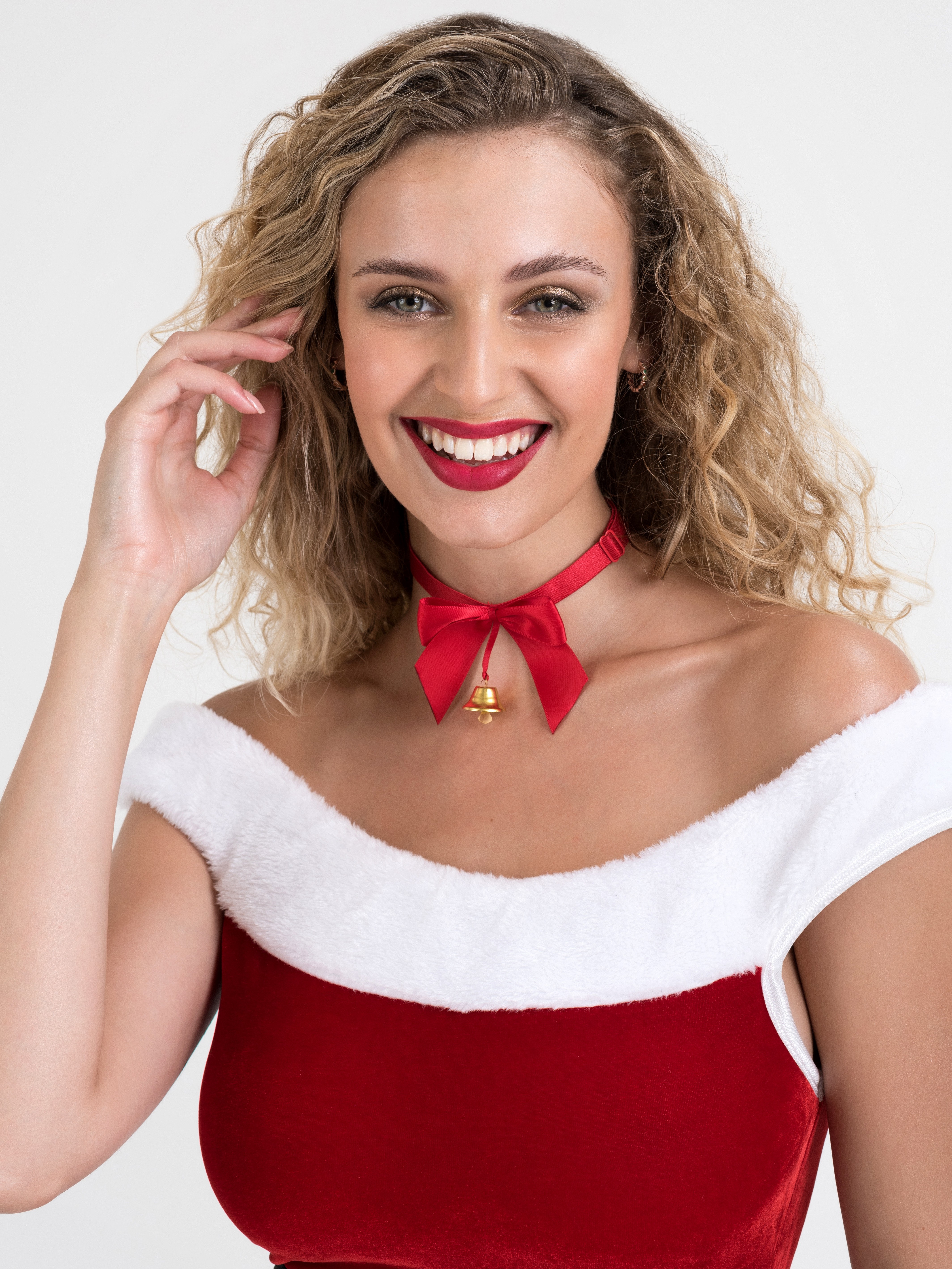 Lovehoney Fantasy Santa Baby Red Bodycon Mini Dress, Red, hi-res