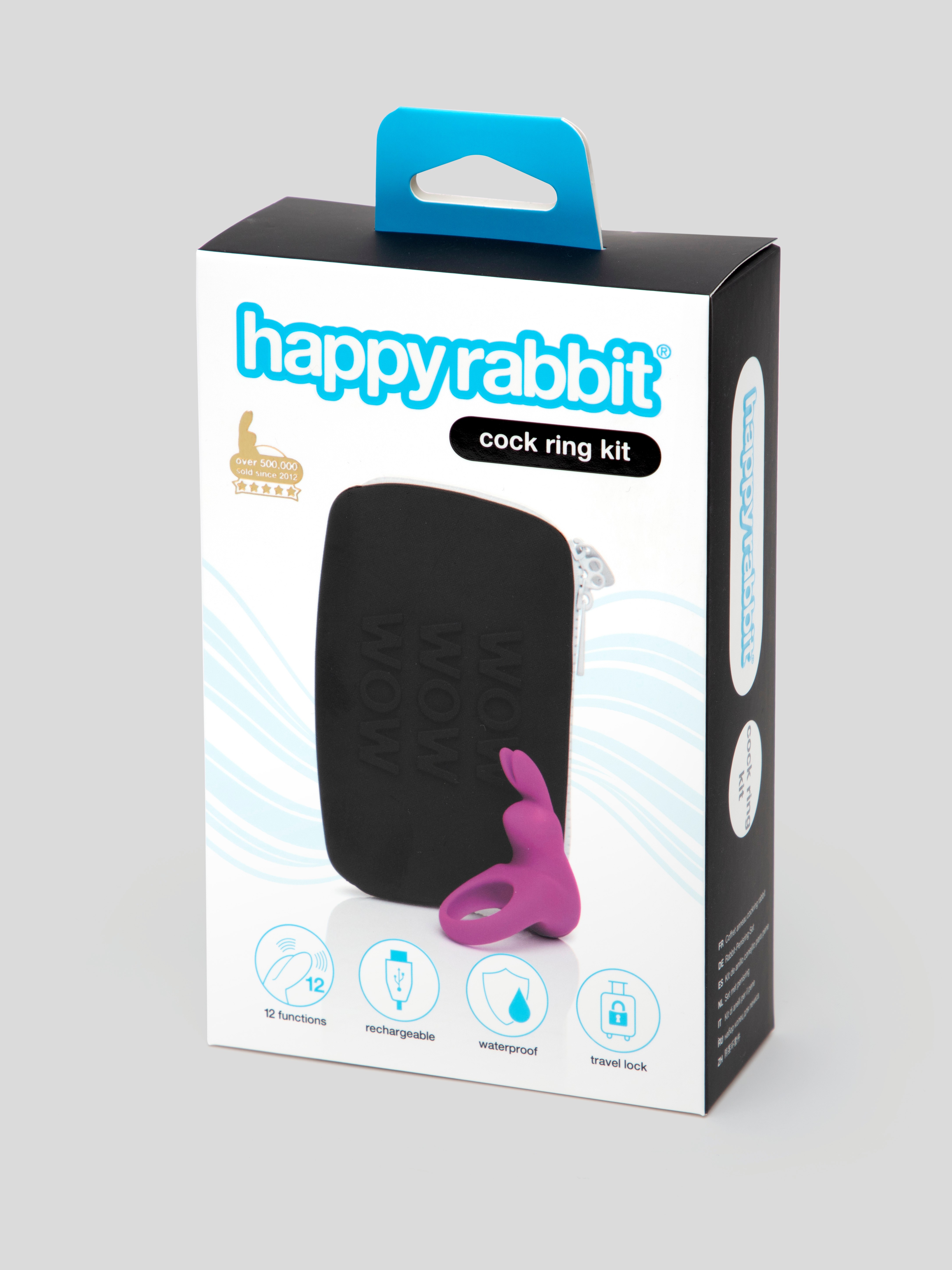 Happy Rabbit Cock Ring Kit (2 Piece), Black, hi-res