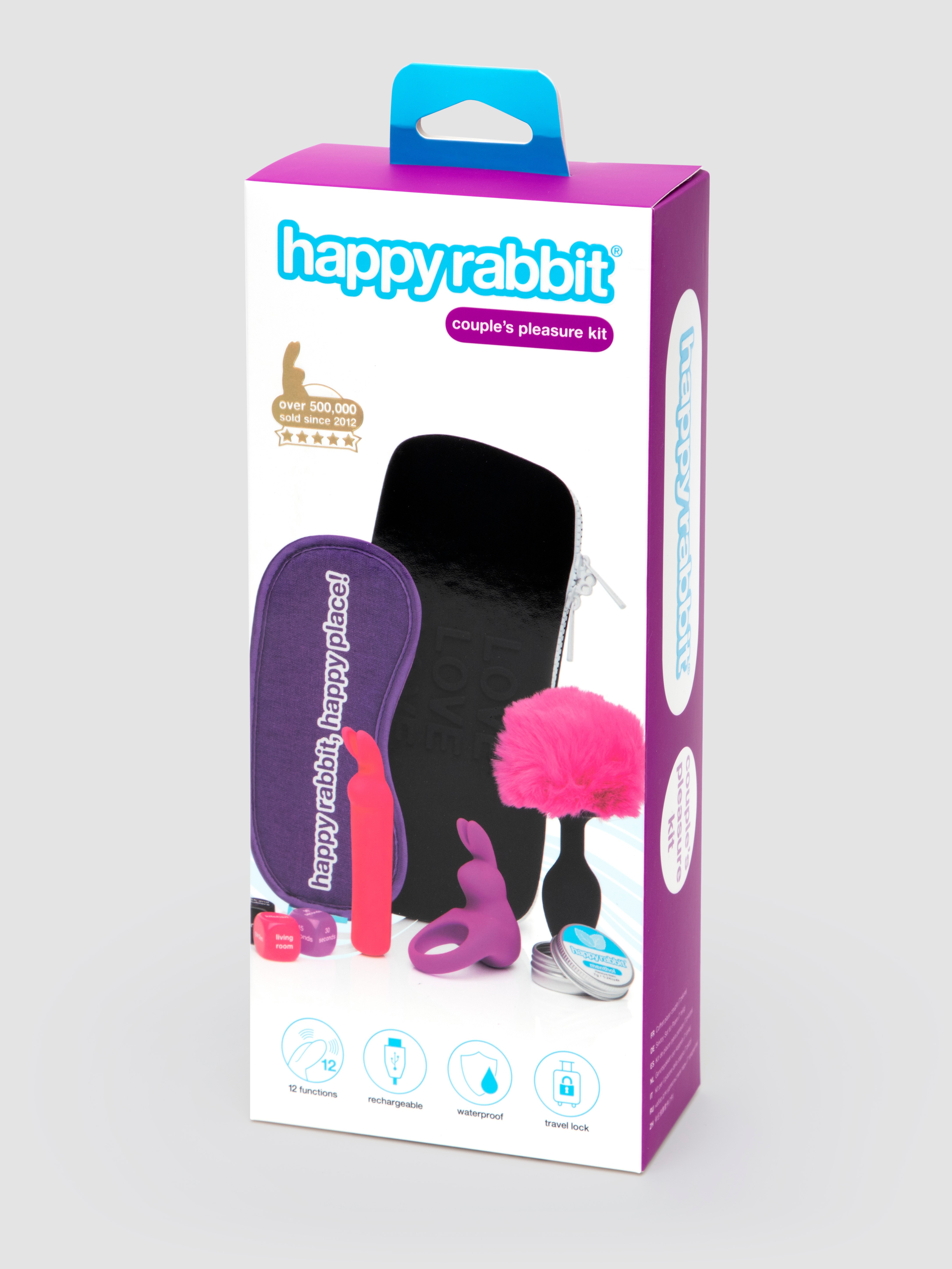 Happy Rabbit Couple's Pleasure Kit (7 Piece), Black, hi-res