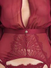 Fifty Shades of Grey Captivate Chiffon Corsagen-Set (weinrot), Rot, hi-res