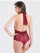 Fifty Shades of Grey Captivate Wine Chiffon Plunge Teddy, Red, hi-res