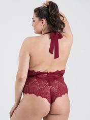 Fifty Shades of Grey Captivate Plus Size Wine Chiffon Plunge Body, Red, hi-res