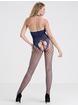 Lovehoney Fishnet Criss-Cross Cut-Out Crotchless Bodystocking, Blue, hi-res