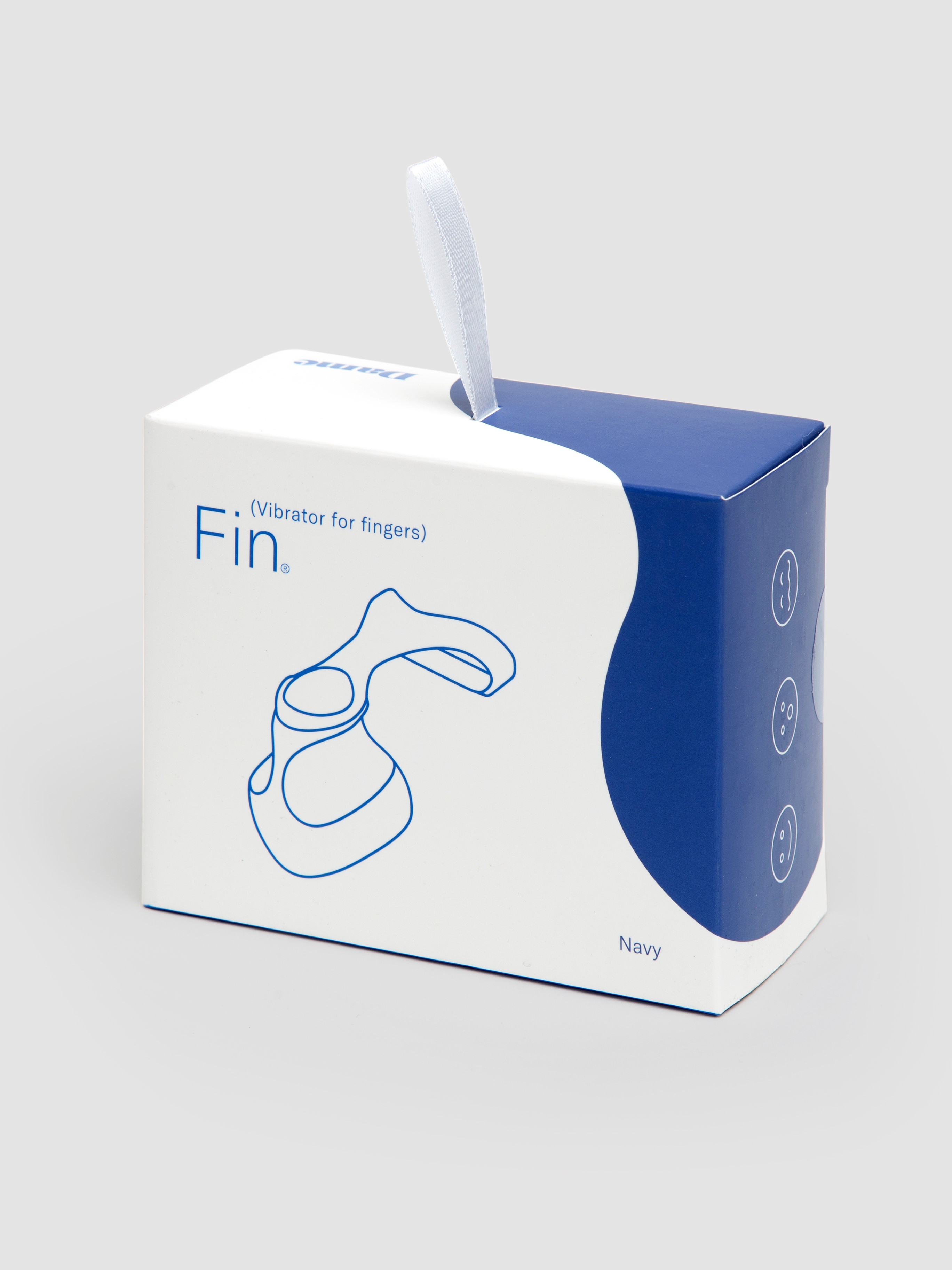 Dame Fin Rechargeable Silicone Finger Vibrator, Blue, hi-res