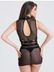 Fifty Shades of Grey Captivate Flocked Mesh Dress and Harness Set, Black, hi-res