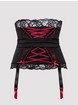 Lovehoney Twilight Rose Black Lace Waspie, Black, hi-res