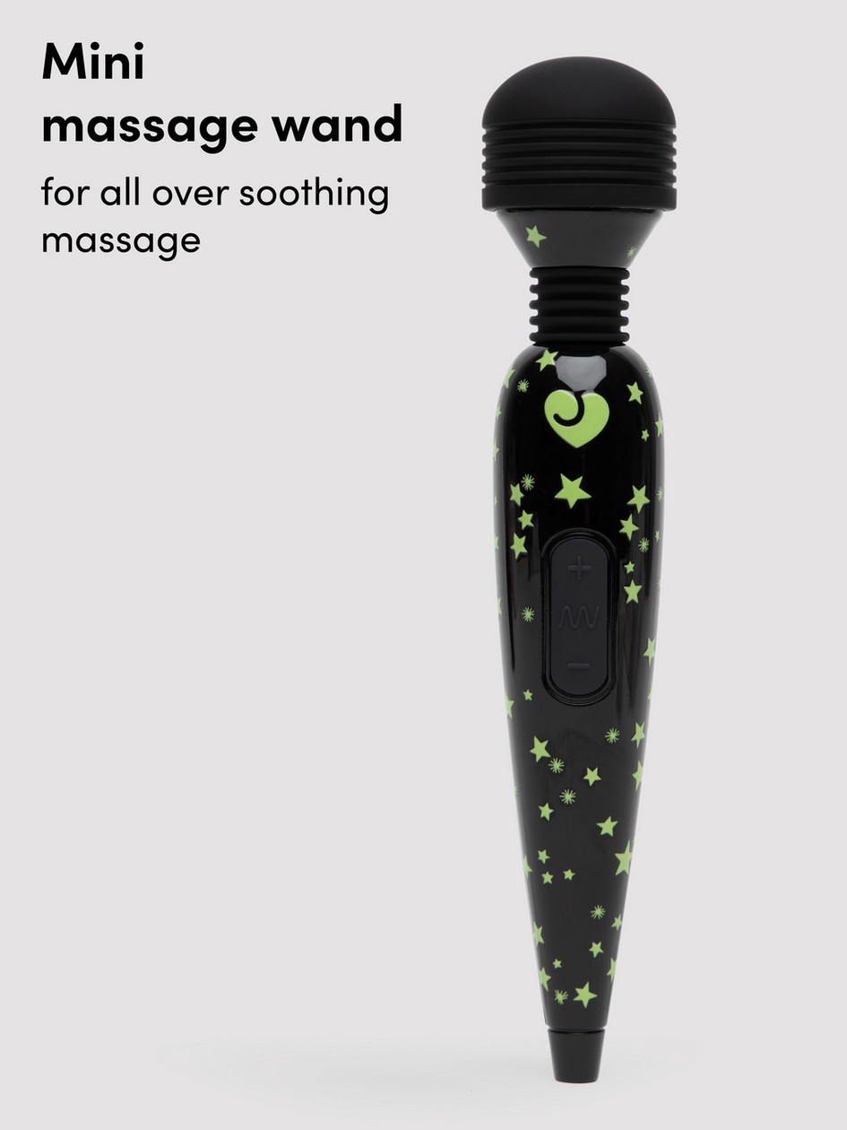 Lovehoney Glow-in-the-Dark Deluxe Mini Massage Wand Vibrator, Glow, hi-res