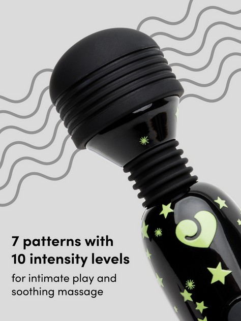 Lovehoney Glow-in-the-Dark Deluxe Mini Massage Wand Vibrator, Glow, hi-res