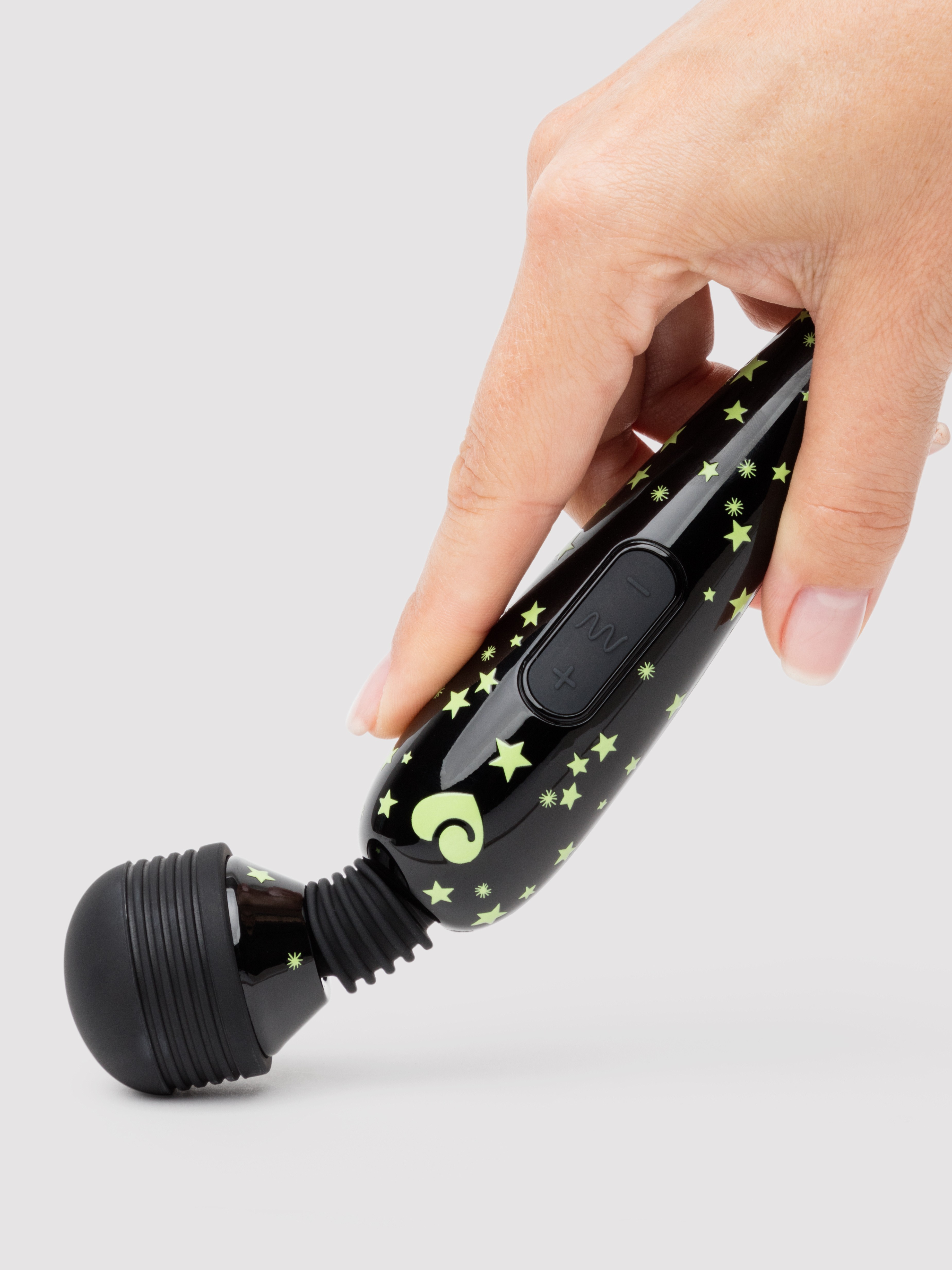 Lovehoney Glow-in-the-Dark Deluxe Mini Massage Wand Vibrator, Glow, hi-res