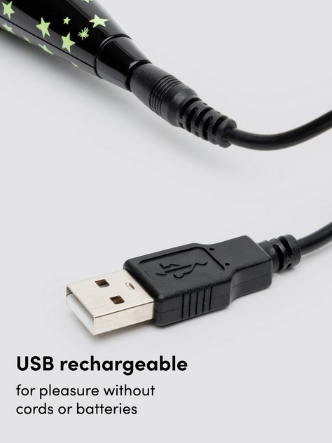 Lovehoney Glow-in-the-Dark Deluxe Mini Massage Wand Vibrator, Glow, hi-res