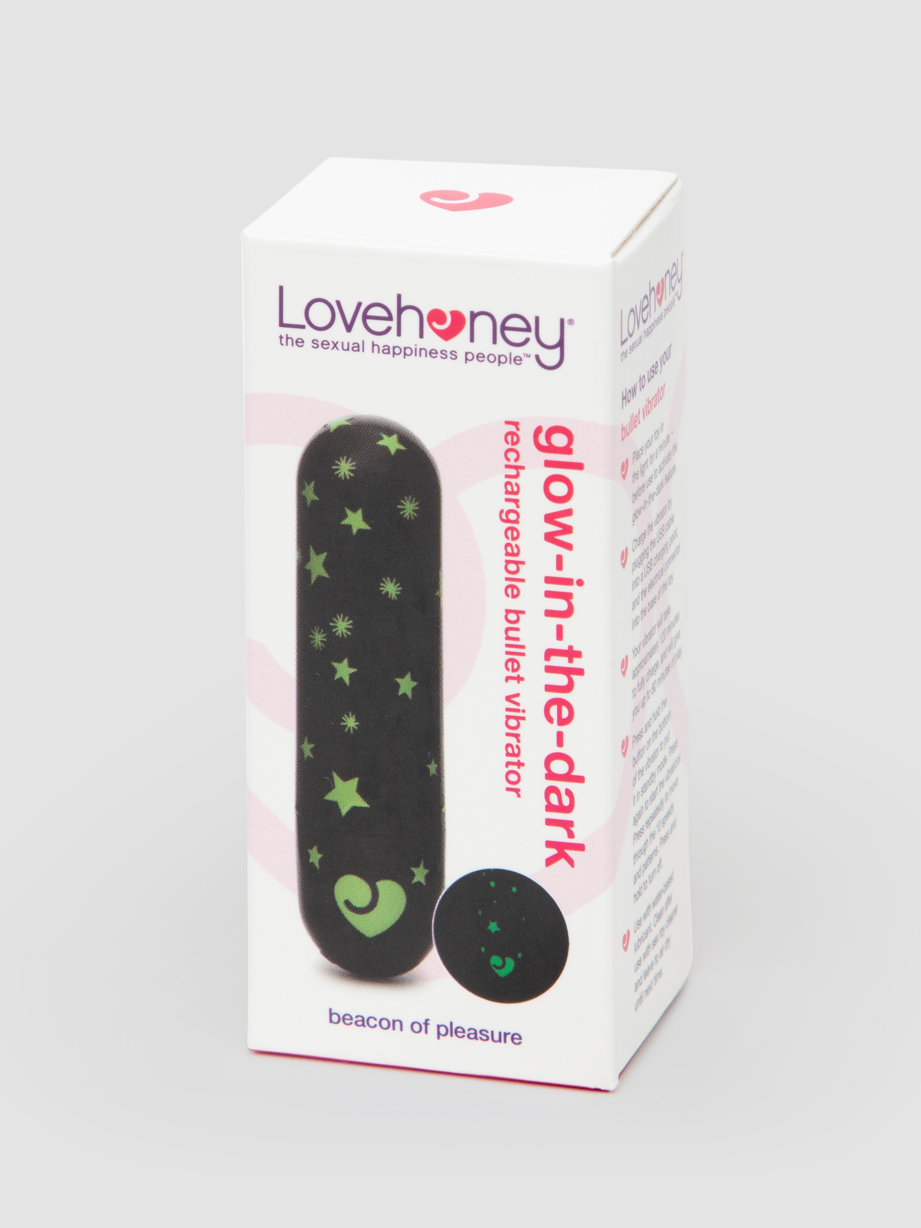Lovehoney Glow-in-the-Dark Rechargeable Bullet Vibrator, Glow, hi-res