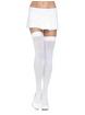 Leg Avenue White Over-the-Knee Opaque Hold-Ups, , hi-res