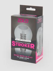 ZOLO Double Bubble strukturierter wendbarer Mini-Masturbator, Grau, hi-res