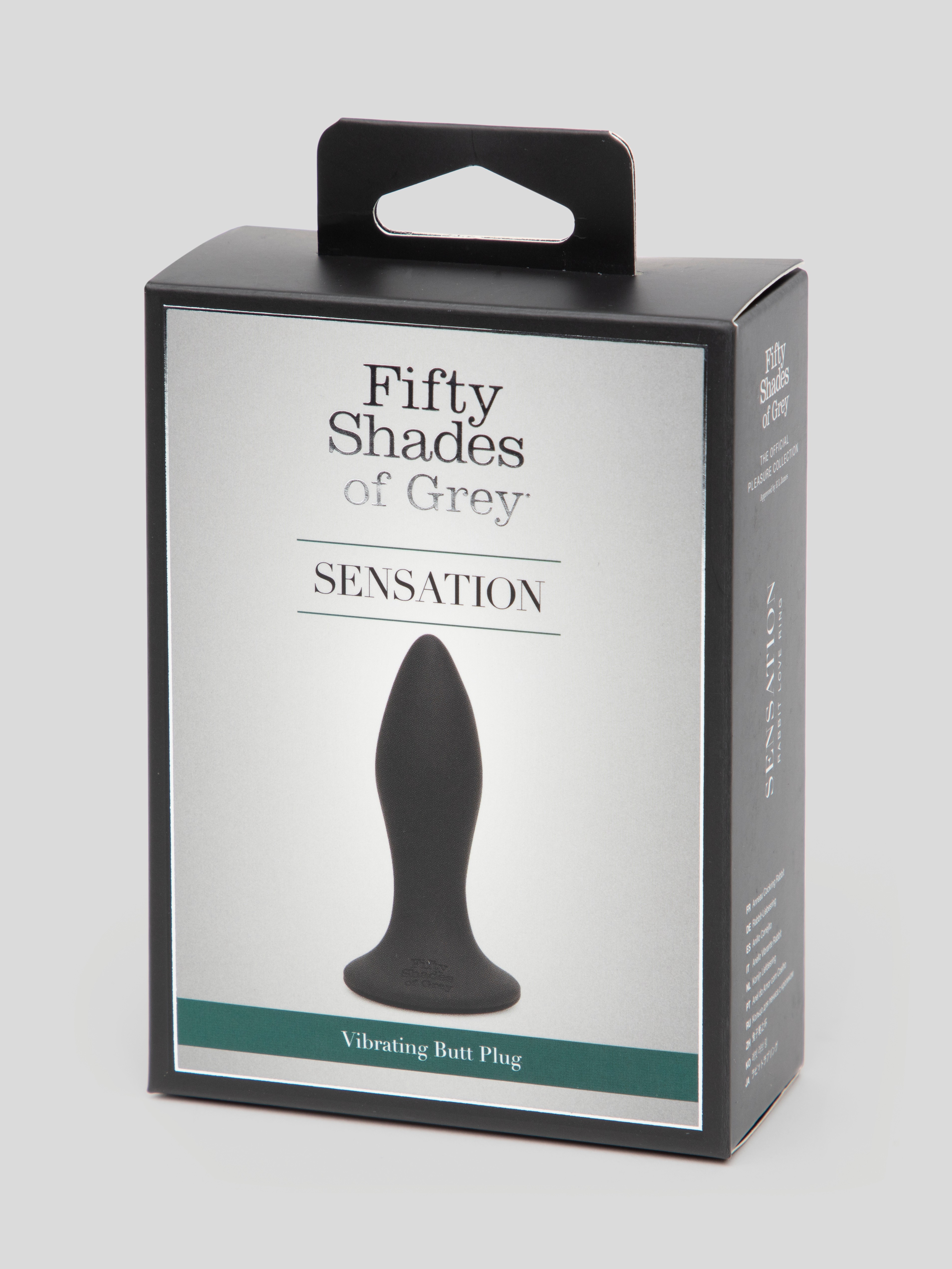 Fifty Shades of Grey Sensation Rechargeable Vibrating Butt Plug , Black, hi-res