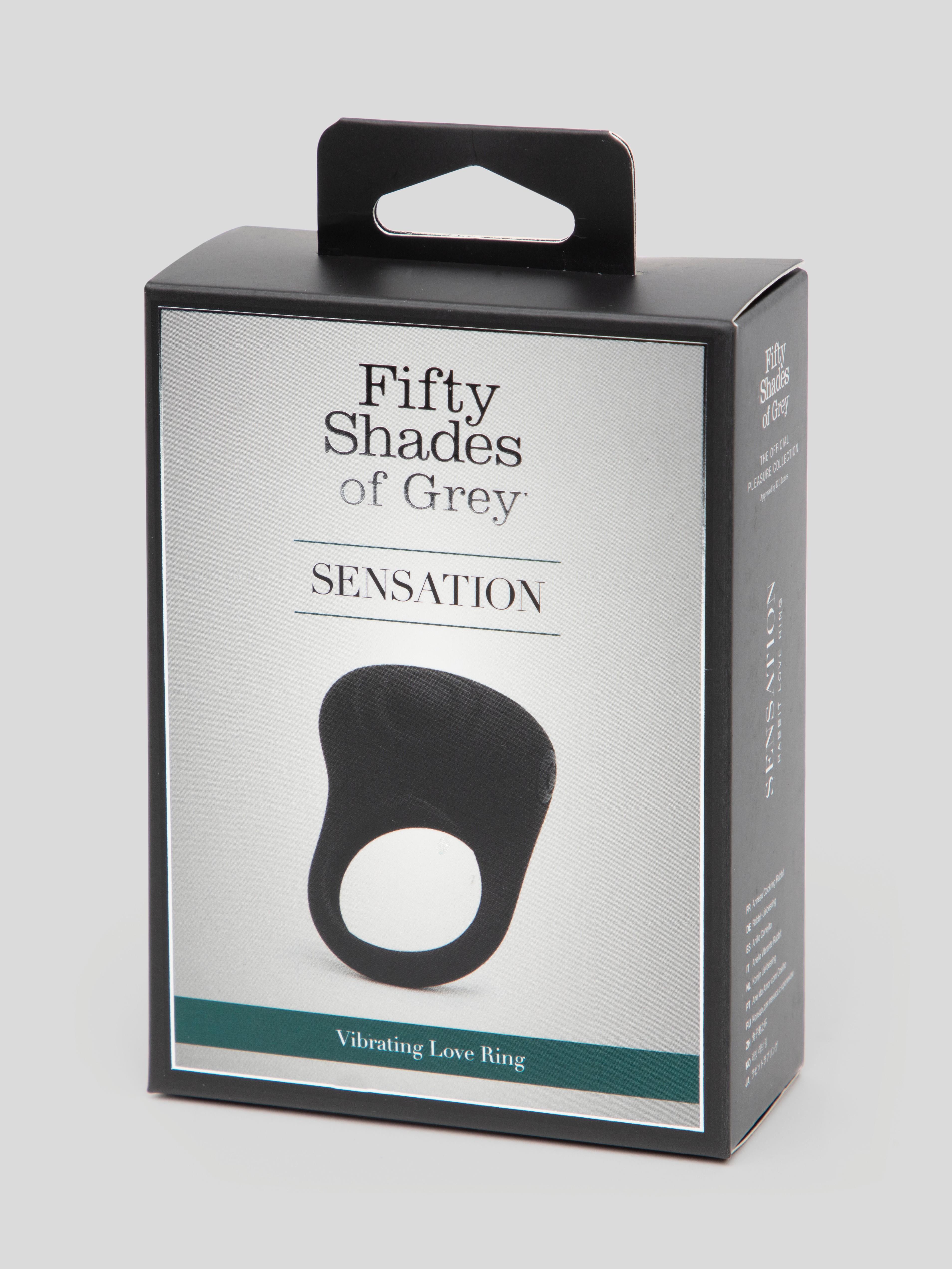 Fifty Shades of Grey Sensation Rechargeable Vibrating Love Ring, Black, hi-res