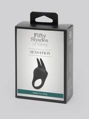 Fifty Shades of Grey Sensation Rechargeable Vibrating Rabbit Love Ring, Black, hi-res