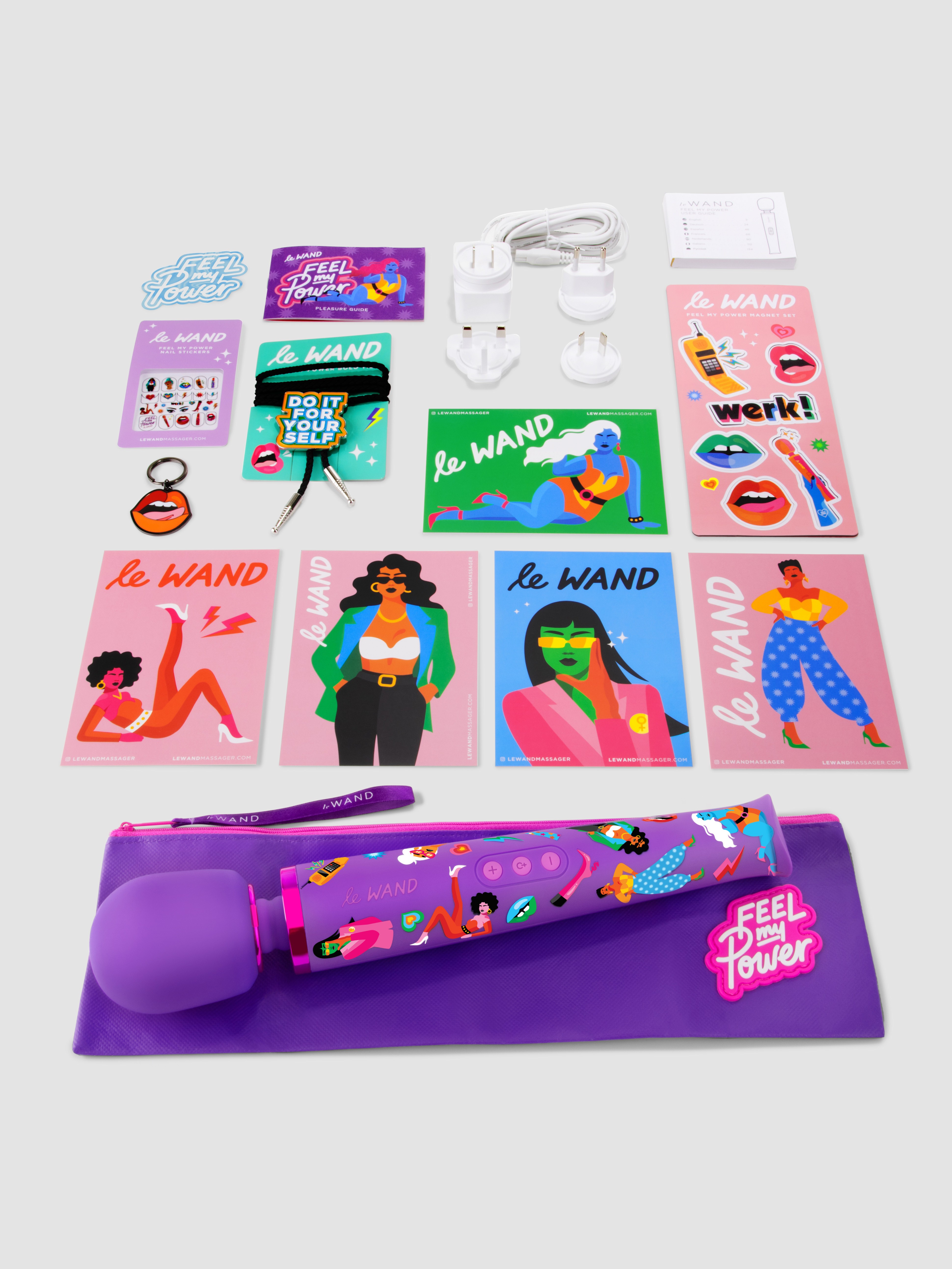 Le Wand Feel My Power 2021 Special Edition Massage Wand Vibrator, Purple, hi-res