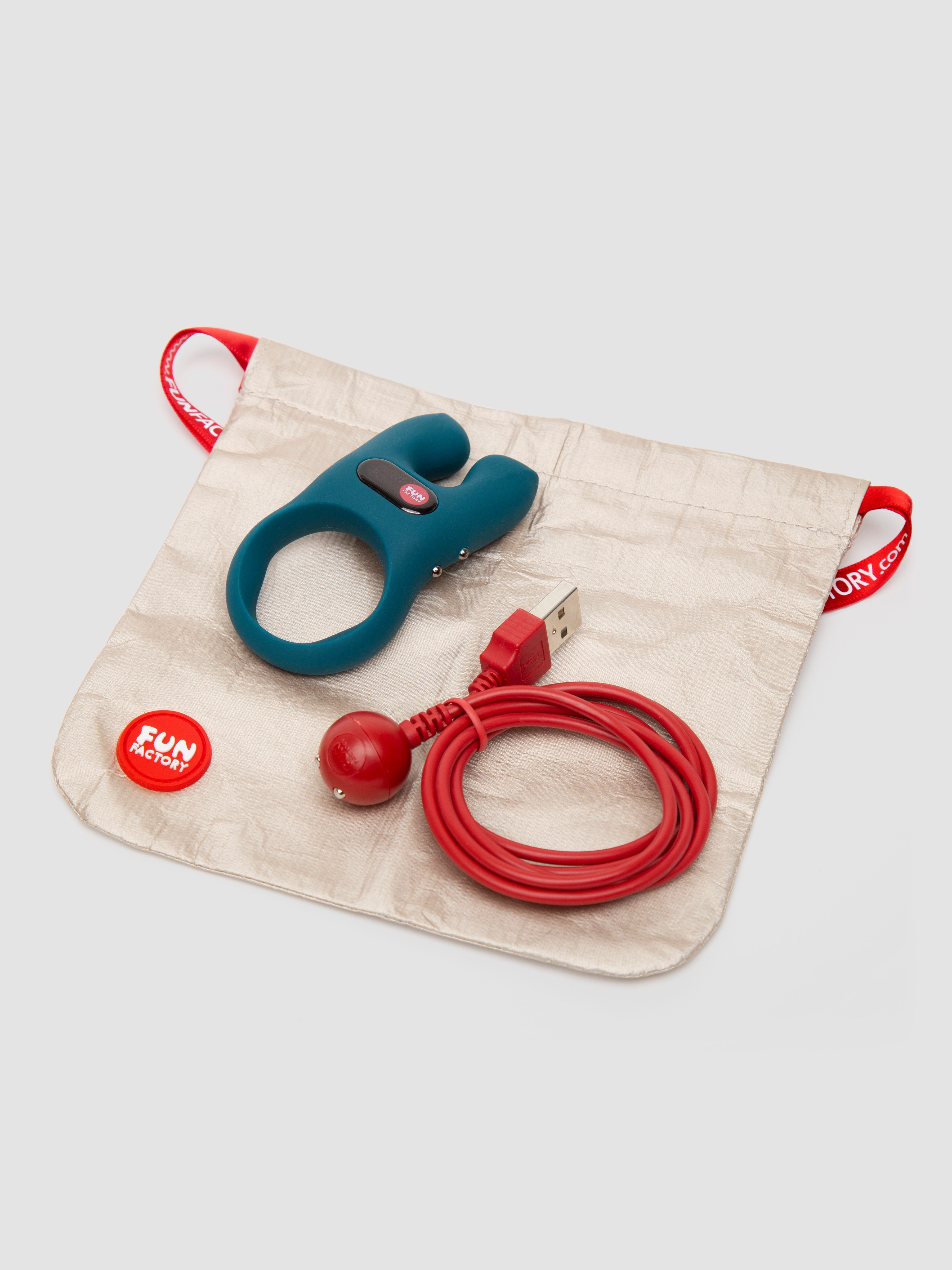 Fun Factory NOS Couple's Silicone Cock Ring, Blue, hi-res