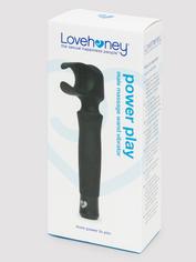 Lovehoney Power Play 7 Function Male Massage Wand, Black, hi-res