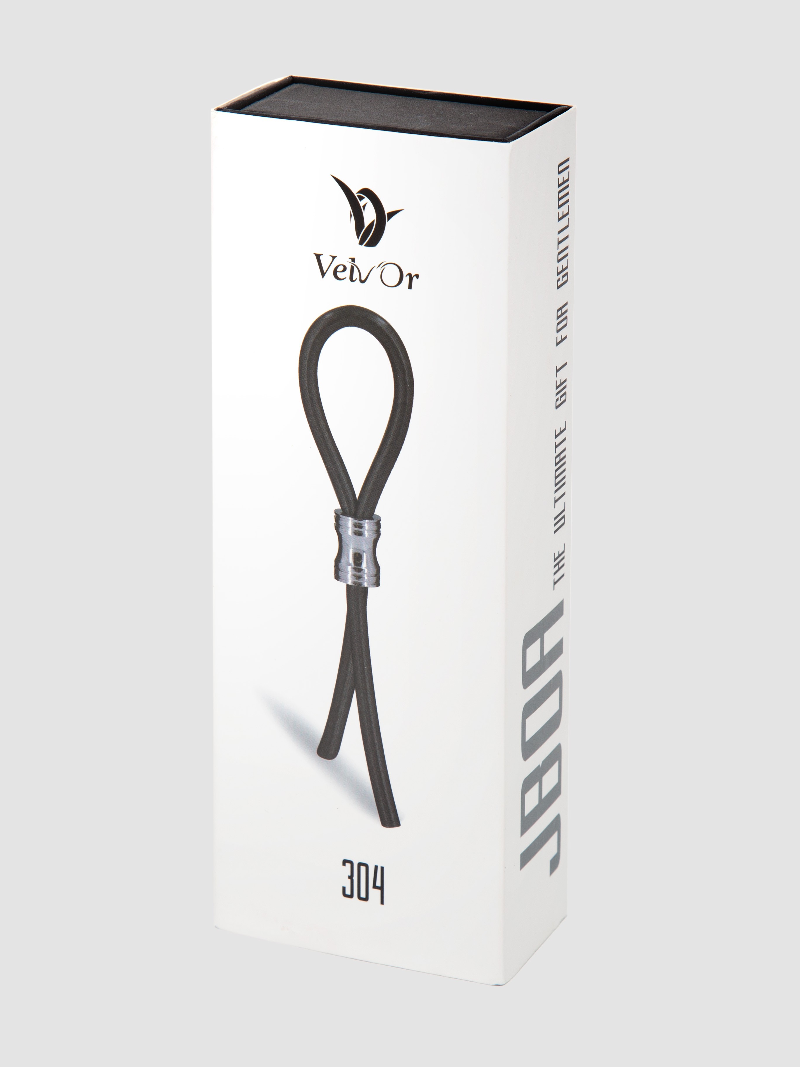 Velv'Or JBoa 304 Easy Grip Adjustable Silicone Cock Ring, Black, hi-res