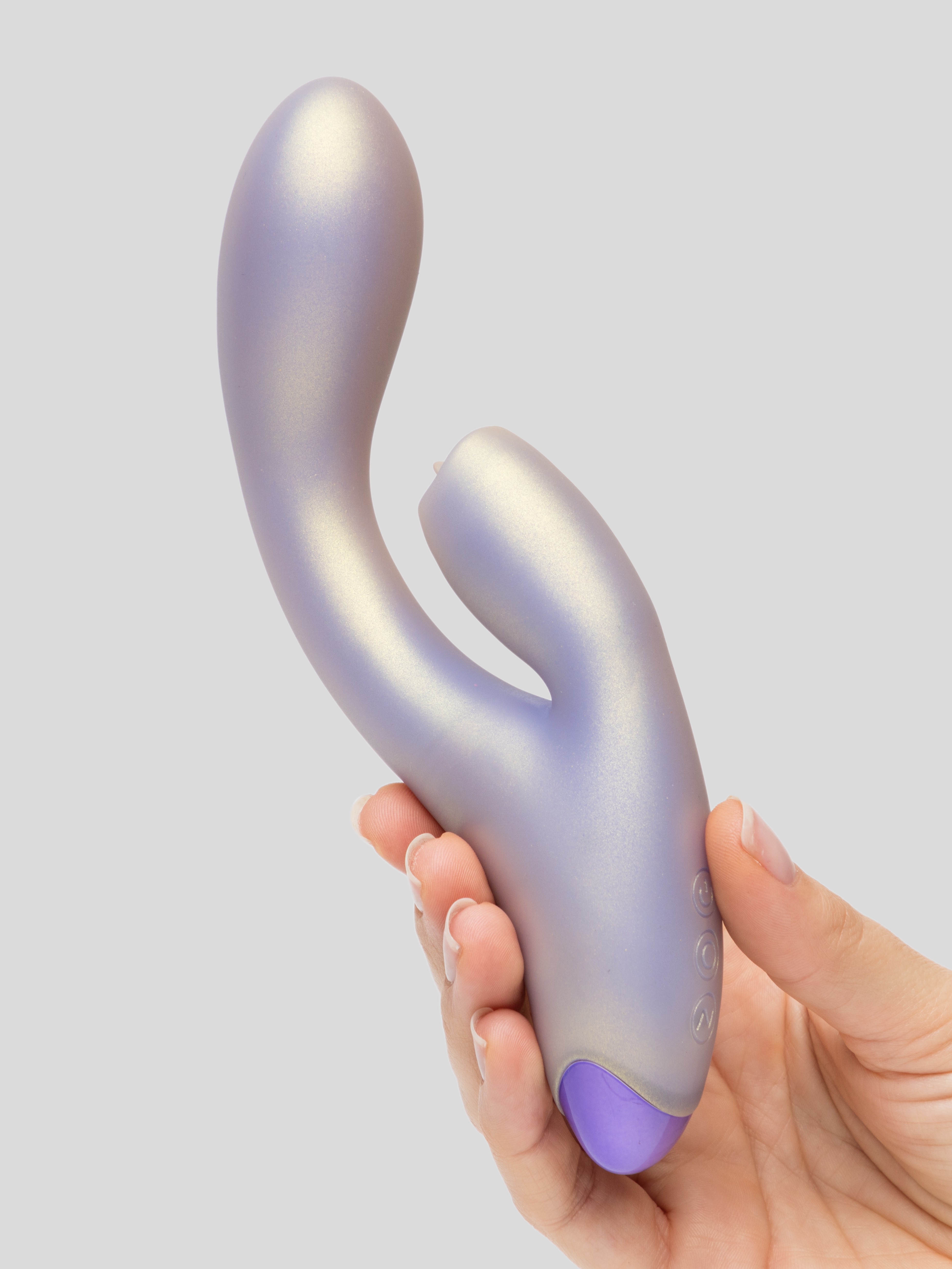 G-Love GKiss Flexible Silicone Flickering Rabbit Vibrator, Purple, hi-res