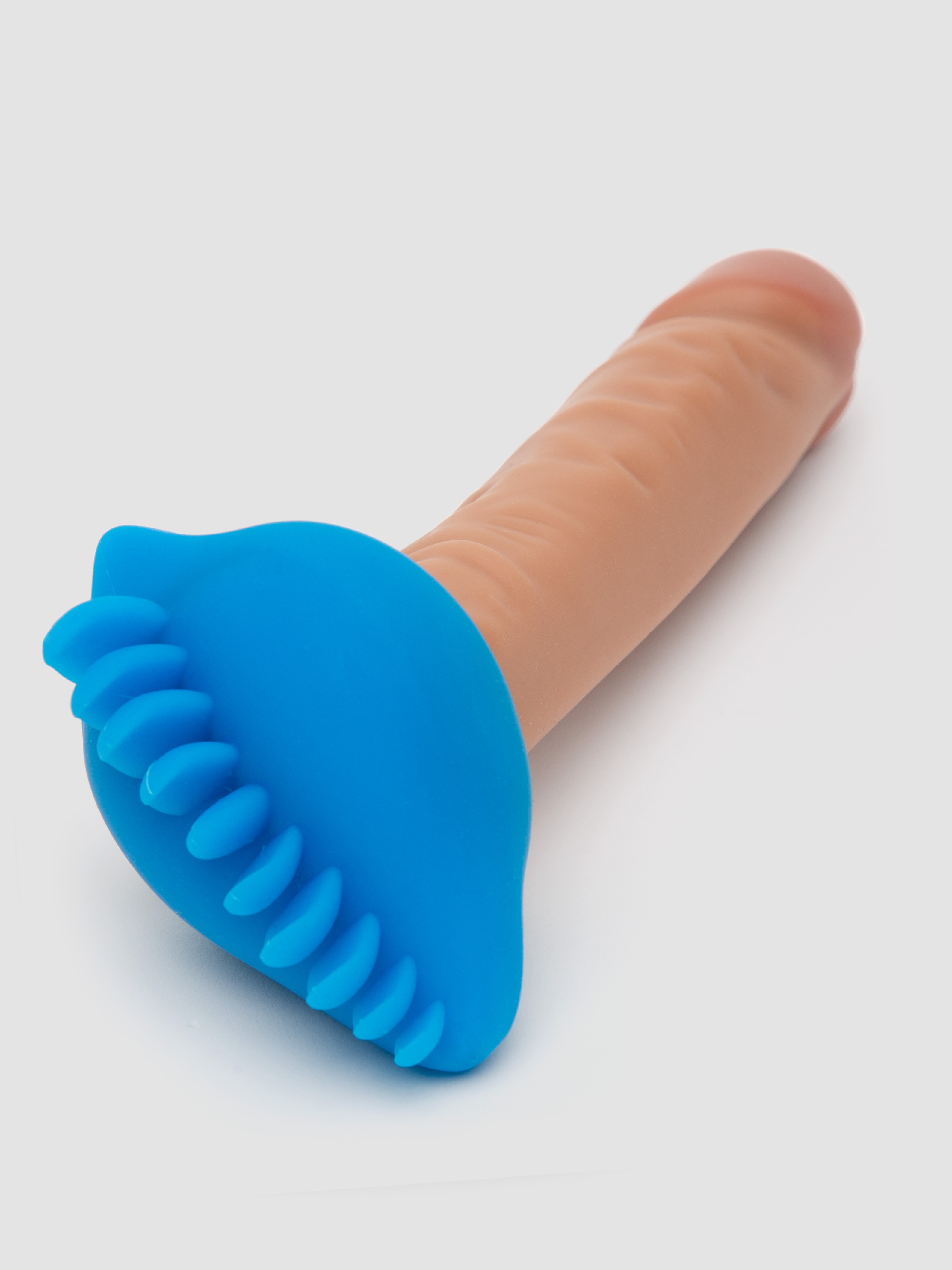 Banana Pants Textured Stimulating Silicone Strap-On Harness Cushion, Blue, hi-res