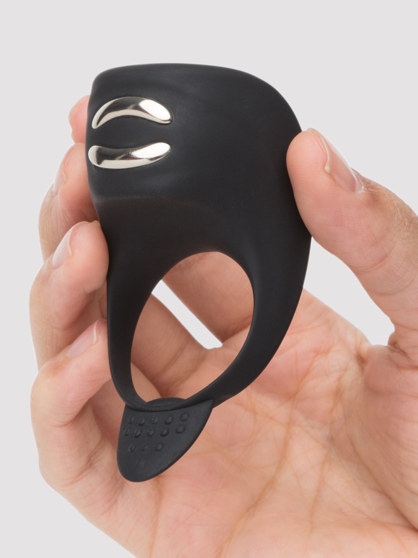 ElectroShock Vibrating Electrostim Cock Ring, Black, hi-res