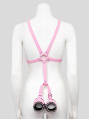 Bed of Roses Body Harness with Wrist and Thigh Restraints, Pink, hi-res