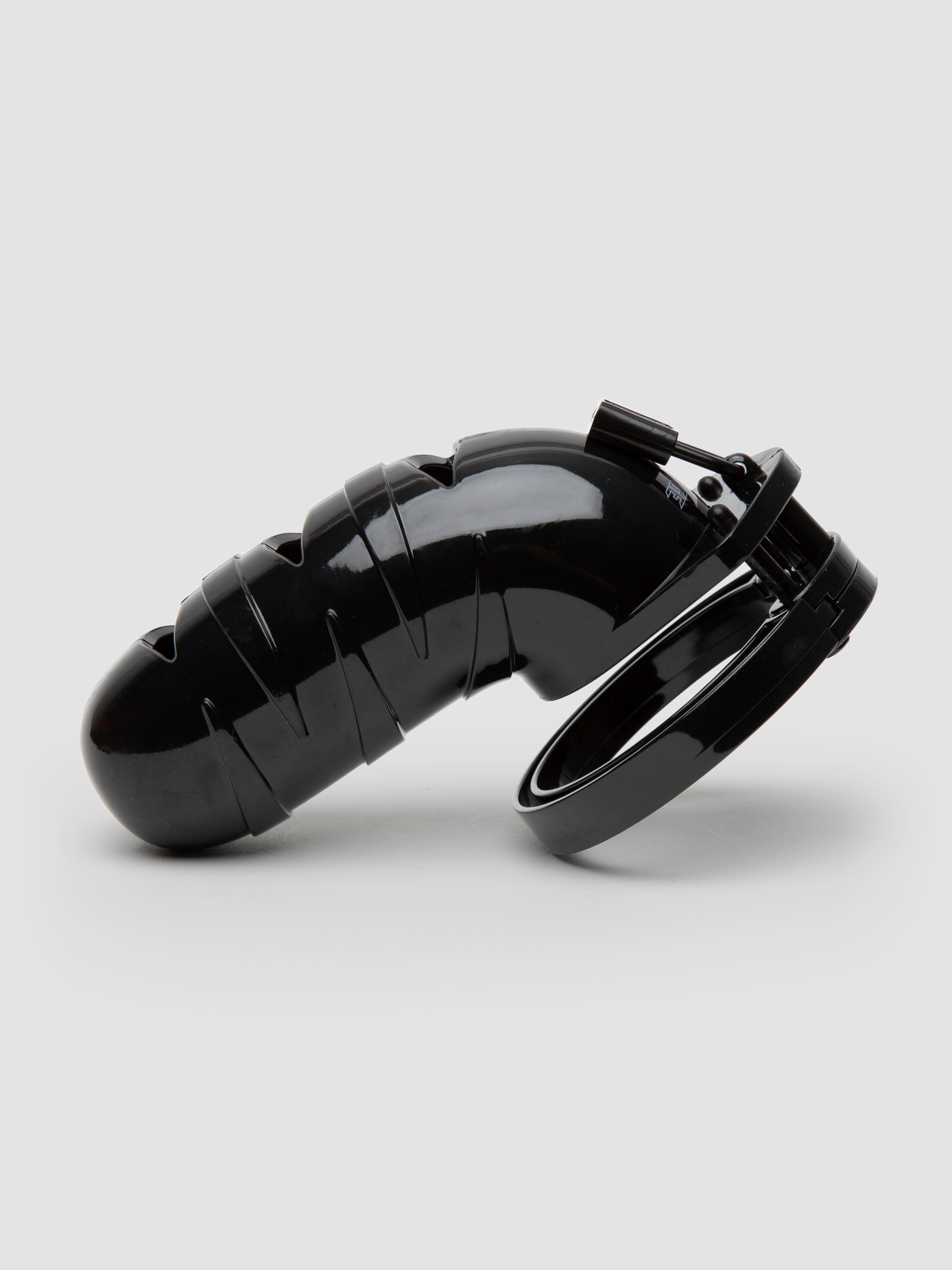 Man Cage Large Plastic Chastity Cage 5.5 Inch, Black, hi-res
