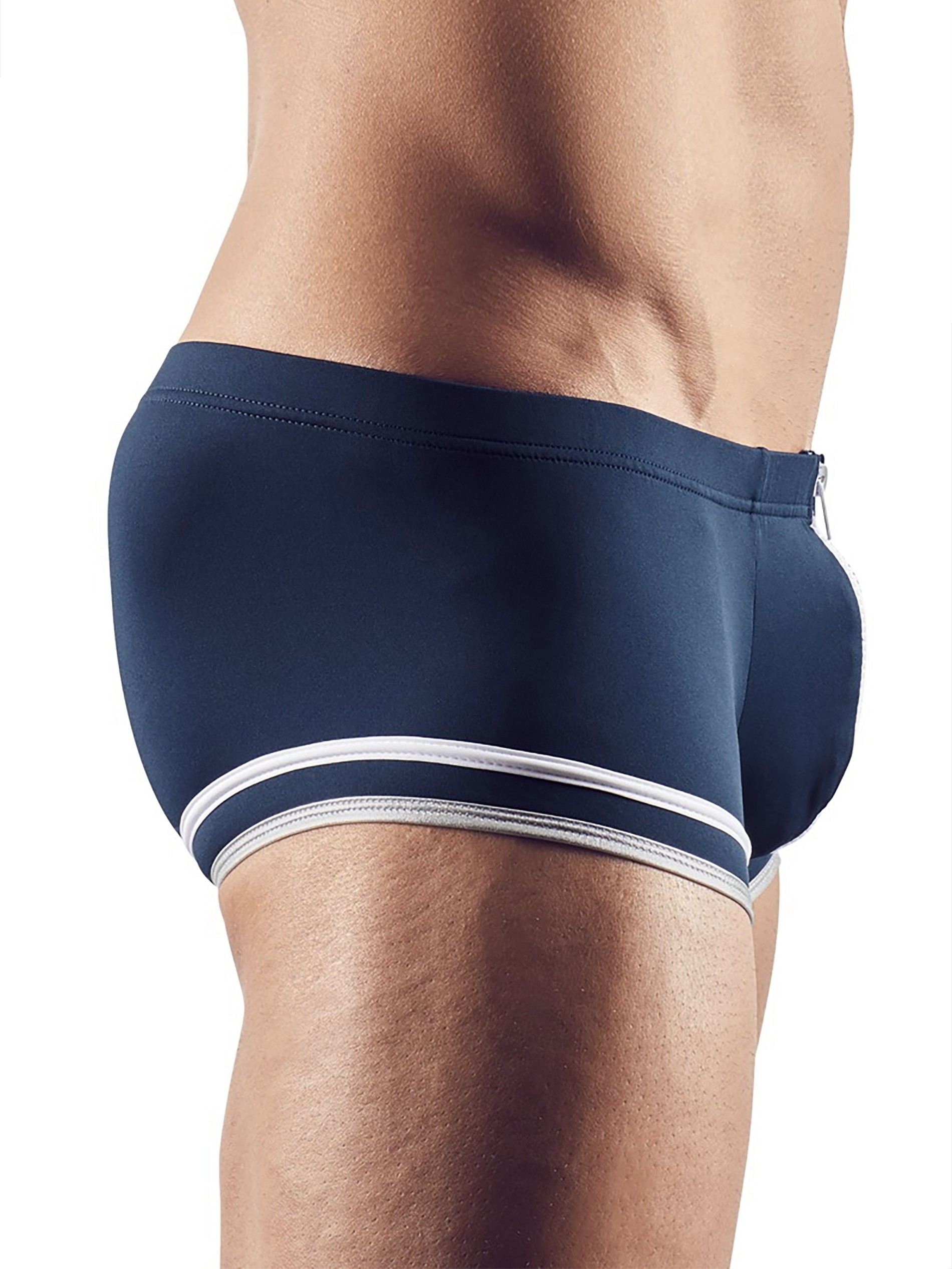 Svenjoyment Navy Zip Front Sailor Boxers, Blue, hi-res